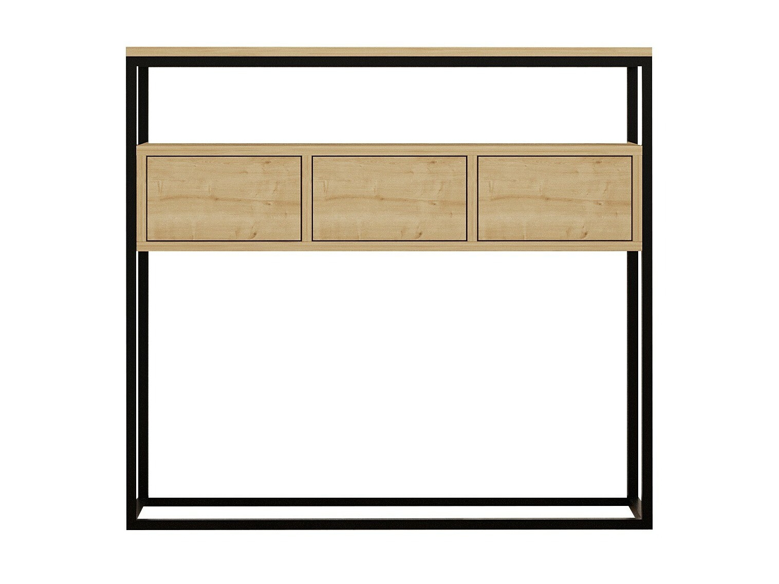 Konzolasztal Kailua 636 (Világosbarna + Fekete)