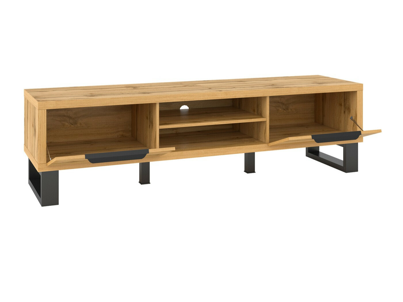 TV-állvány Avicavu 101 (Wotan tölgy + Fekete)