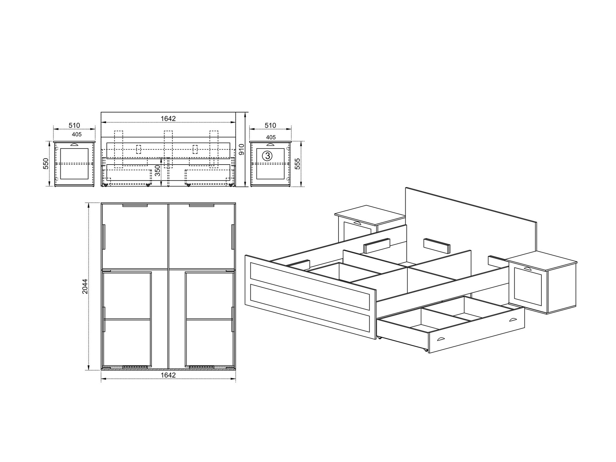 Hálószoba garnitúra Daldali 105