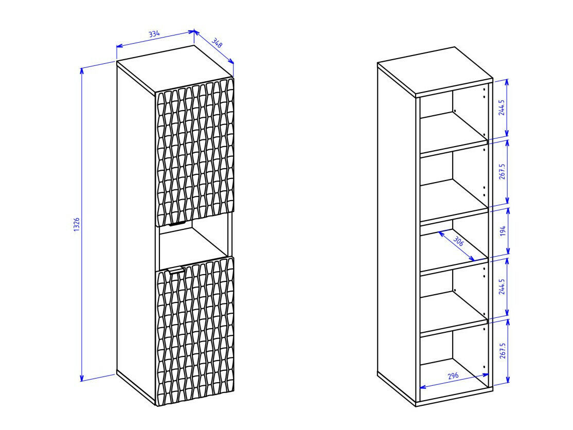 Fali fürdőszoba szekrény Elitese 101