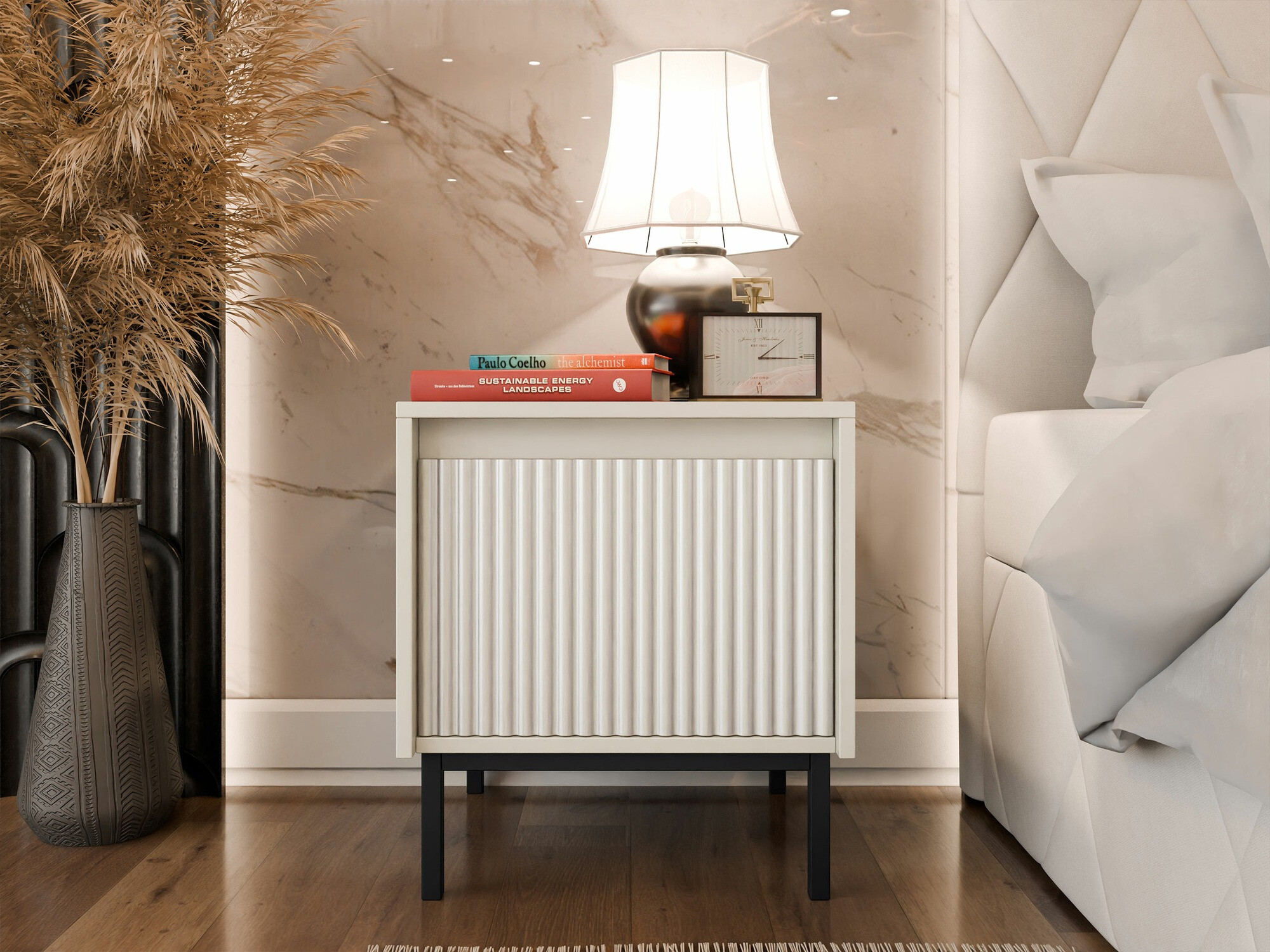 Éjjeliszekrény Comfivo Delruva 105 (Kasmír)