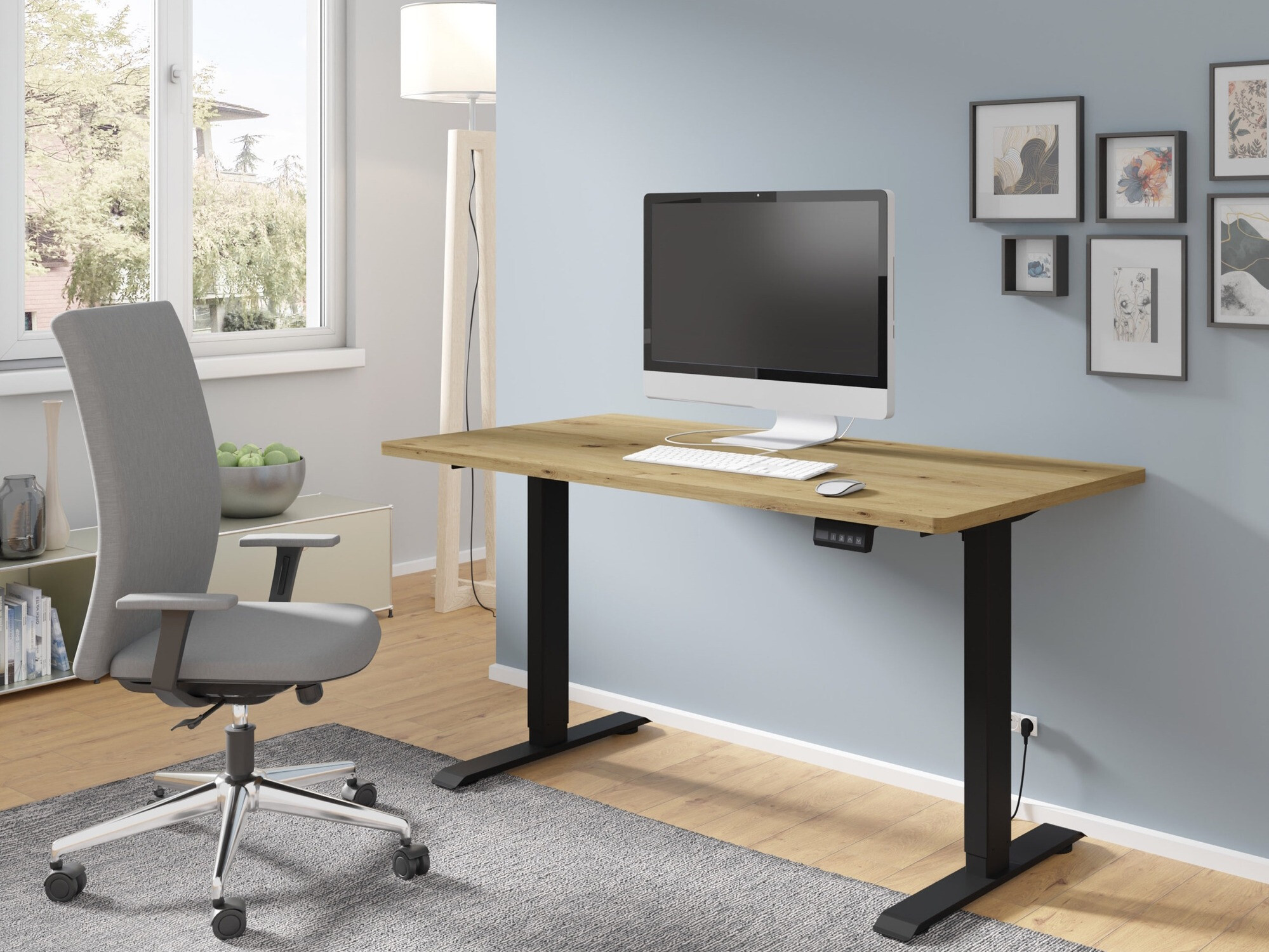 Állítható magasságú íróasztal Buffalo 183 (Fekete)