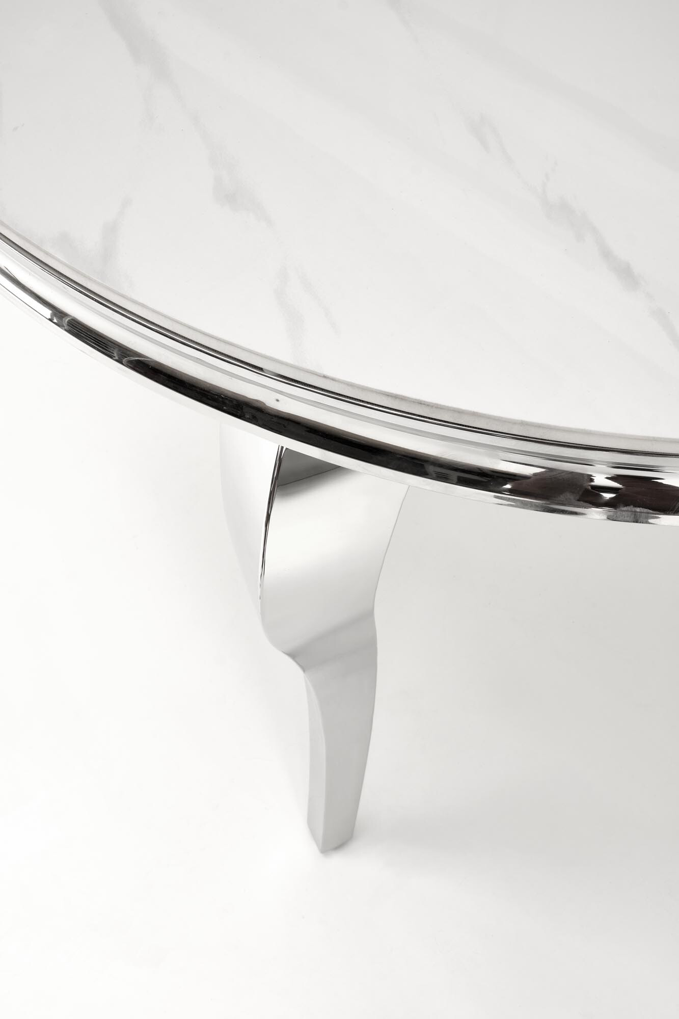 Asztal Houston 1813 (Fehér márvány + Ezüst)