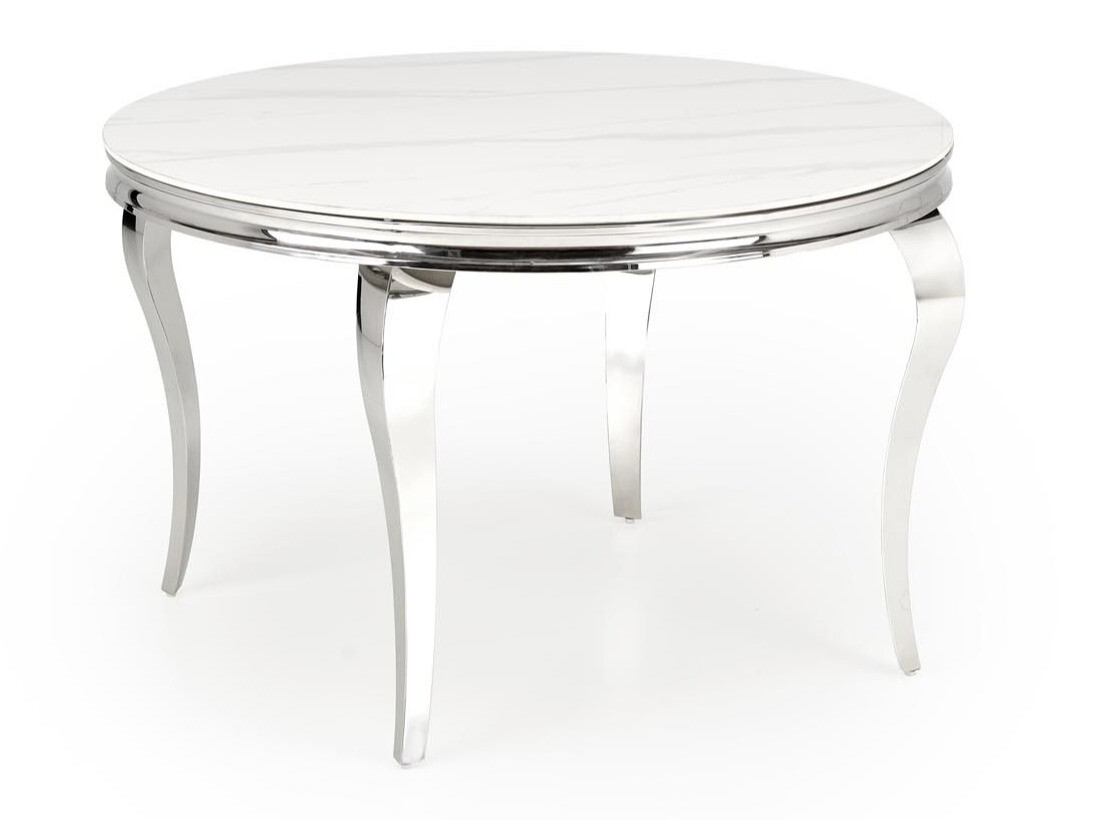 Asztal Houston 1813 (Fehér márvány + Ezüst)