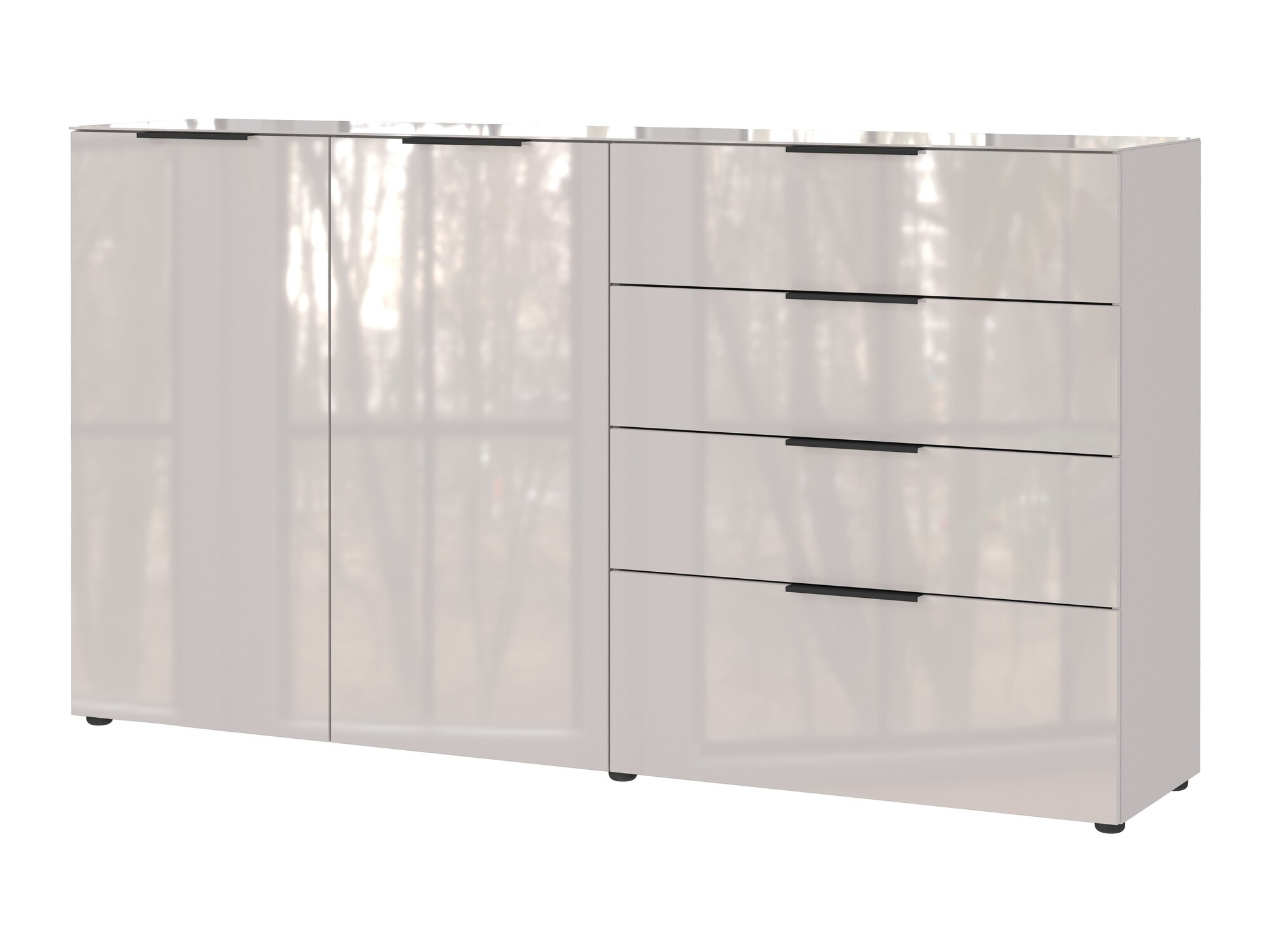 Komód Sacramento 302 (Krém + Fényes krém)