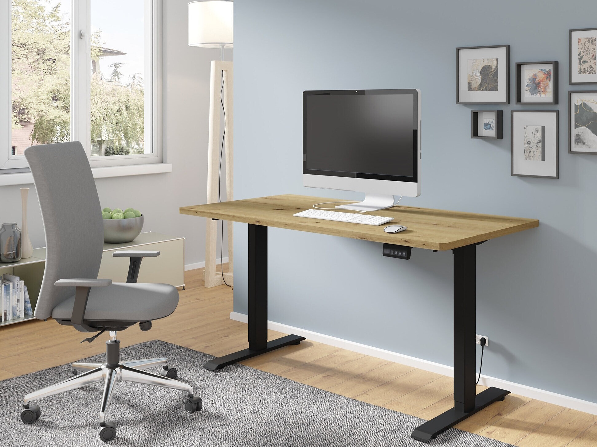 Állítható magasságú íróasztal Buffalo 184 (Fekete)