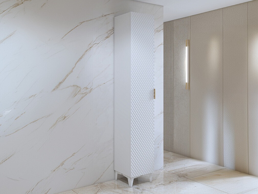 Álló fürdőszoba szekrény Liretu 100 (Fehér)