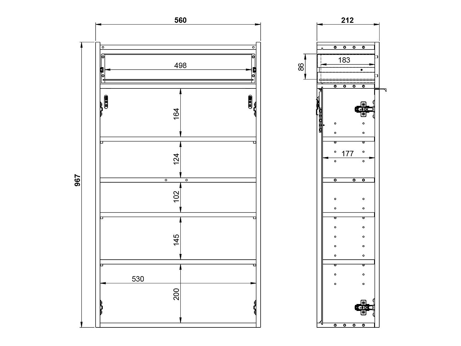 Cipőtároló Cirsale 101 (Grafit + Navarra tölgy)