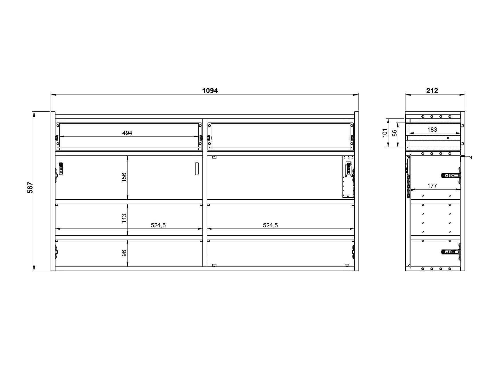 Cipőtároló Cirsale 102 (Poros zöld + Navarra tölgy)