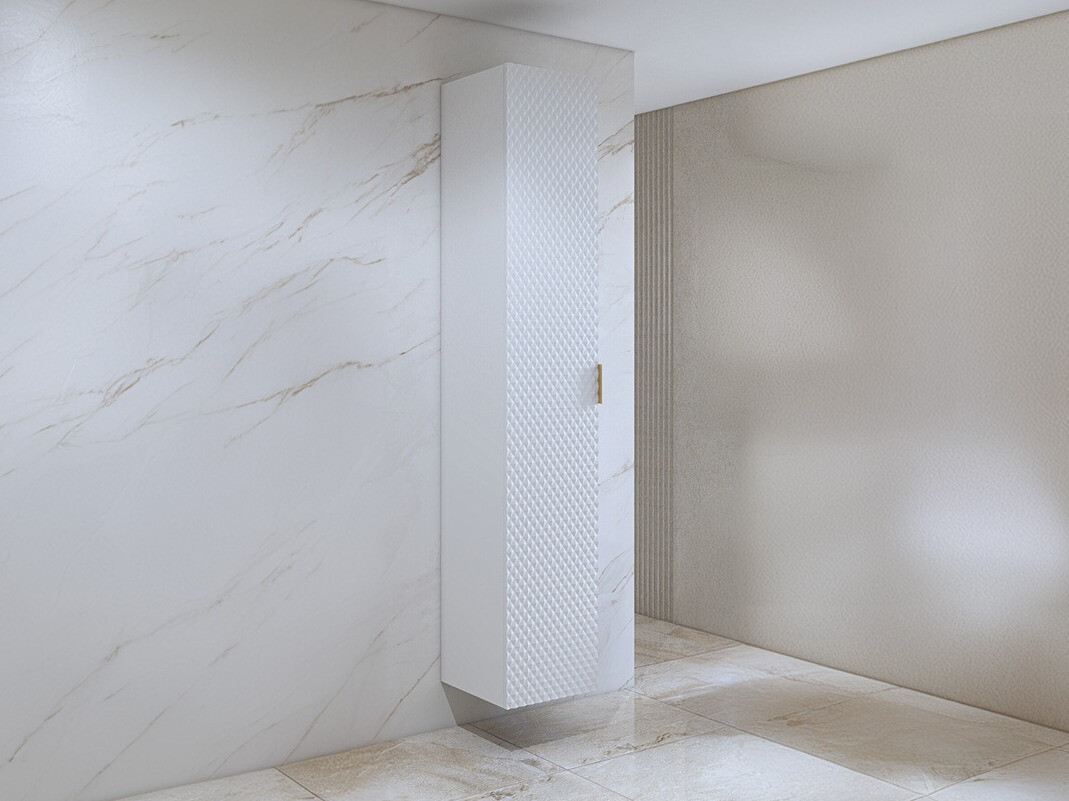 Fali fürdőszoba szekrény Liretu 105 (Fehér)