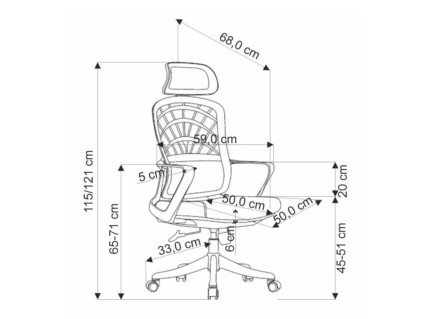 Irodai szék Houston 1835 (Sötét narancssárga)