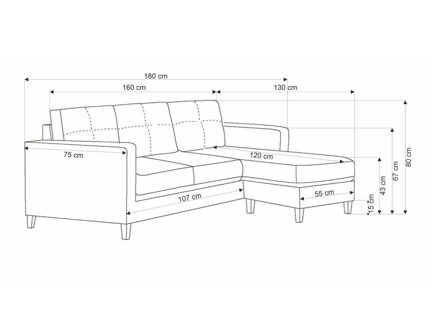 Kárpitozott bútorok Houston 1825 (Szürke)