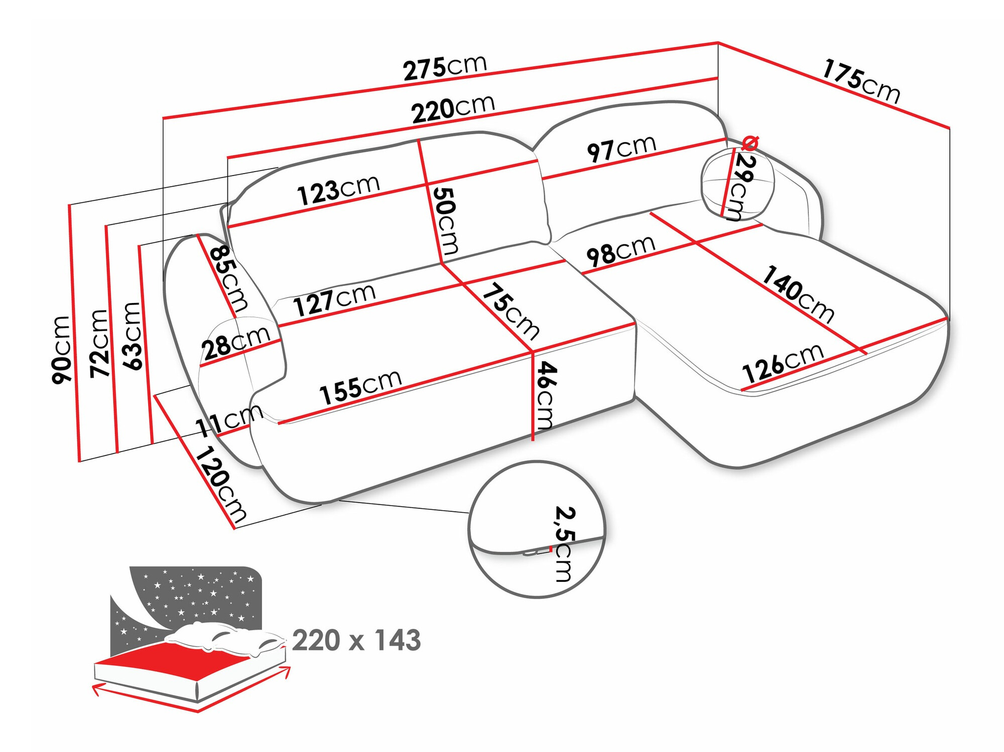 Sarokkanapé TrendyNest 110 (Now Or Never 03)