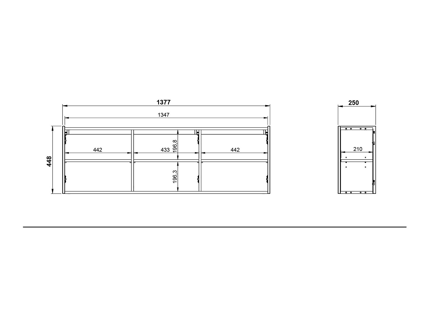 TV-állvány Sacramento 432 (Grafit)