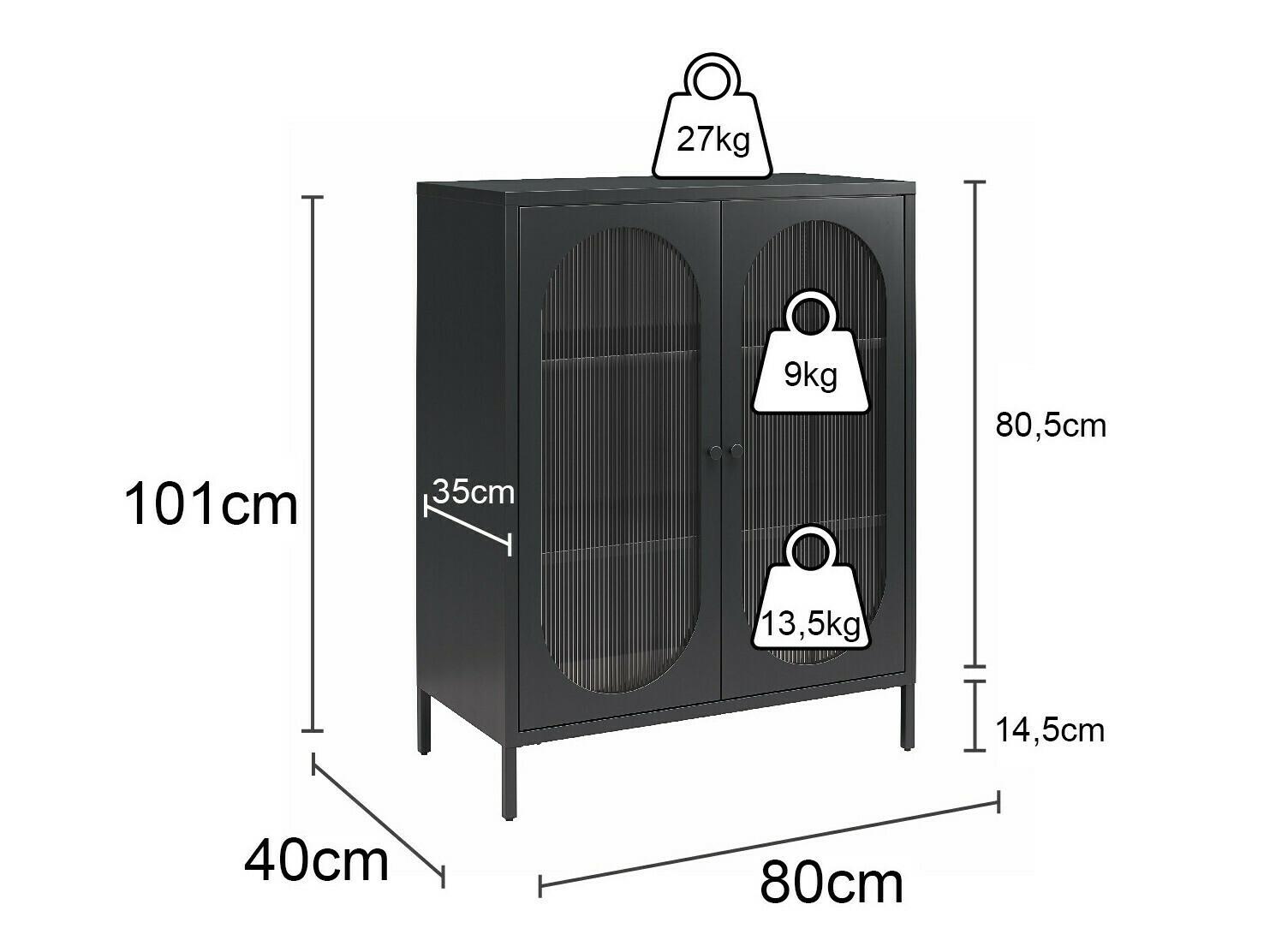 Szekrény Tulsa 653 (Világoskék)