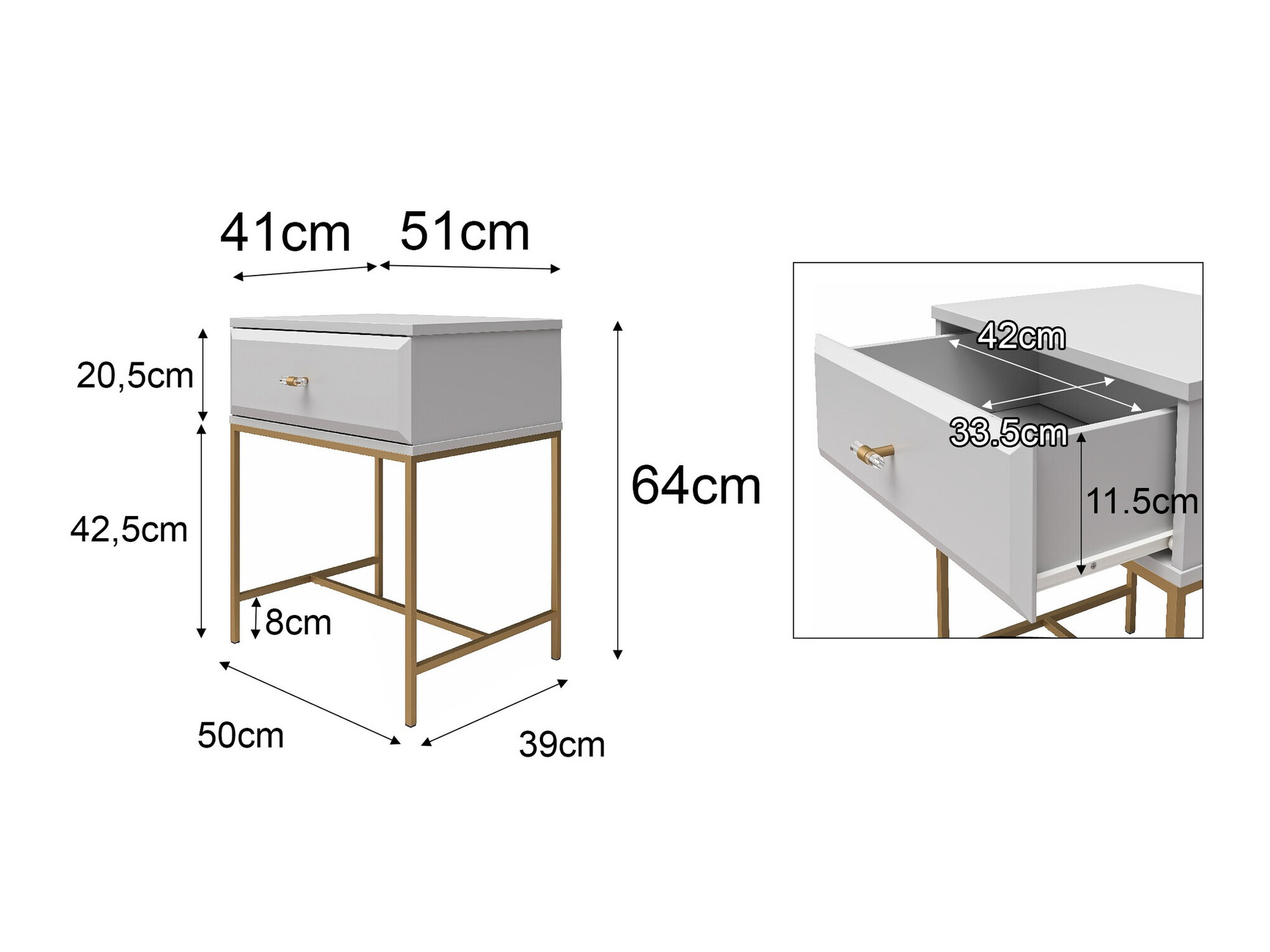 Éjjeliszekrény Tulsa 655