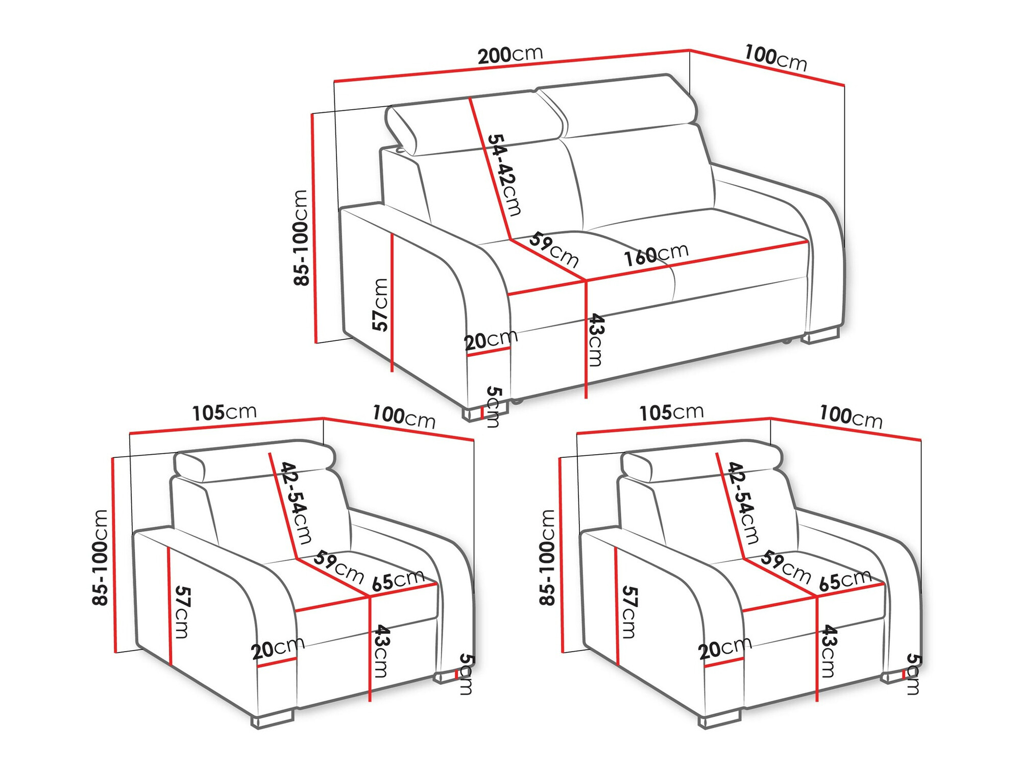 Kárpitozott bútorok Etrcala 106 (Crown 11)