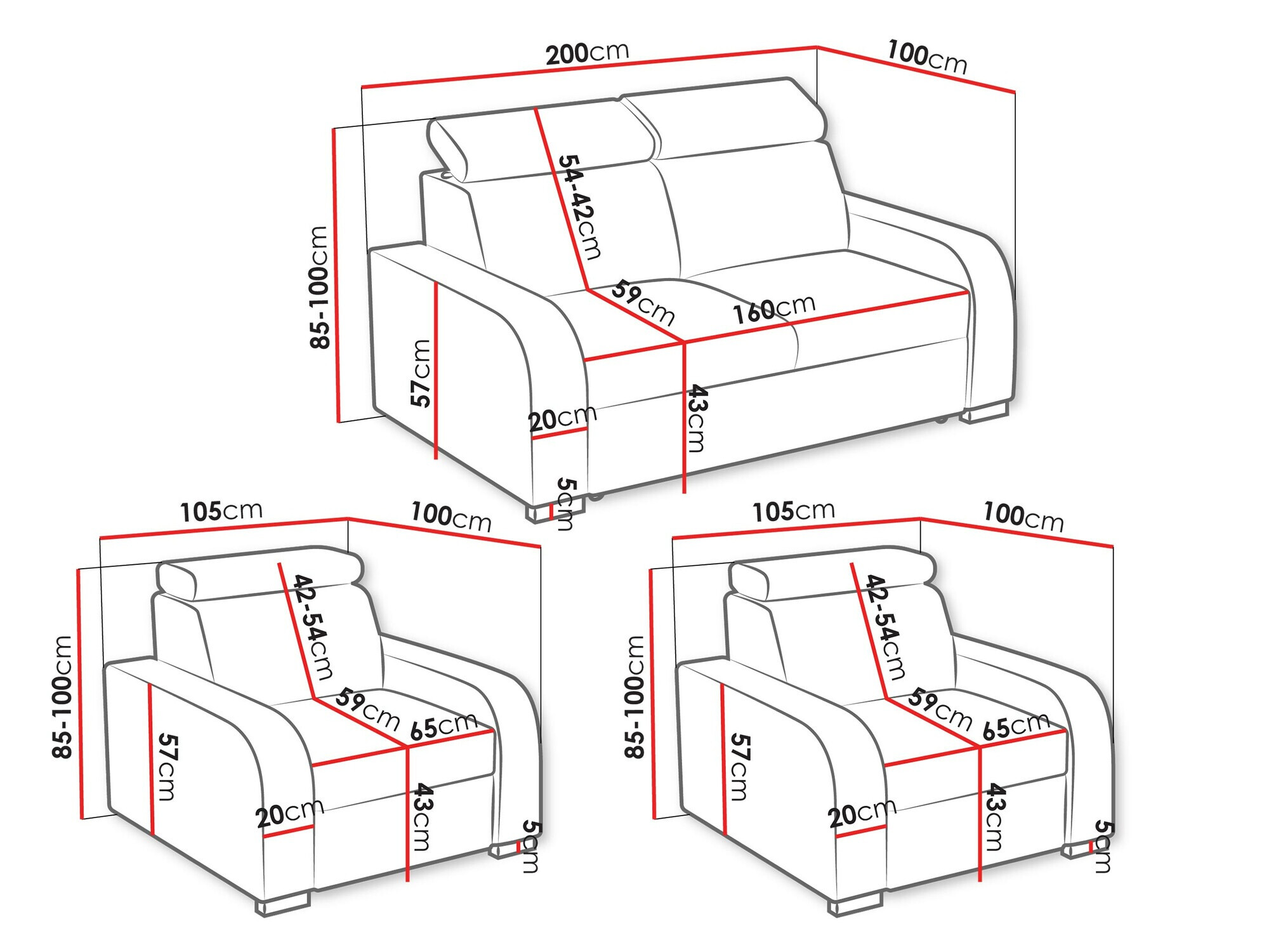 Kárpitozott bútorok Etrcala 106 (Crown 17)