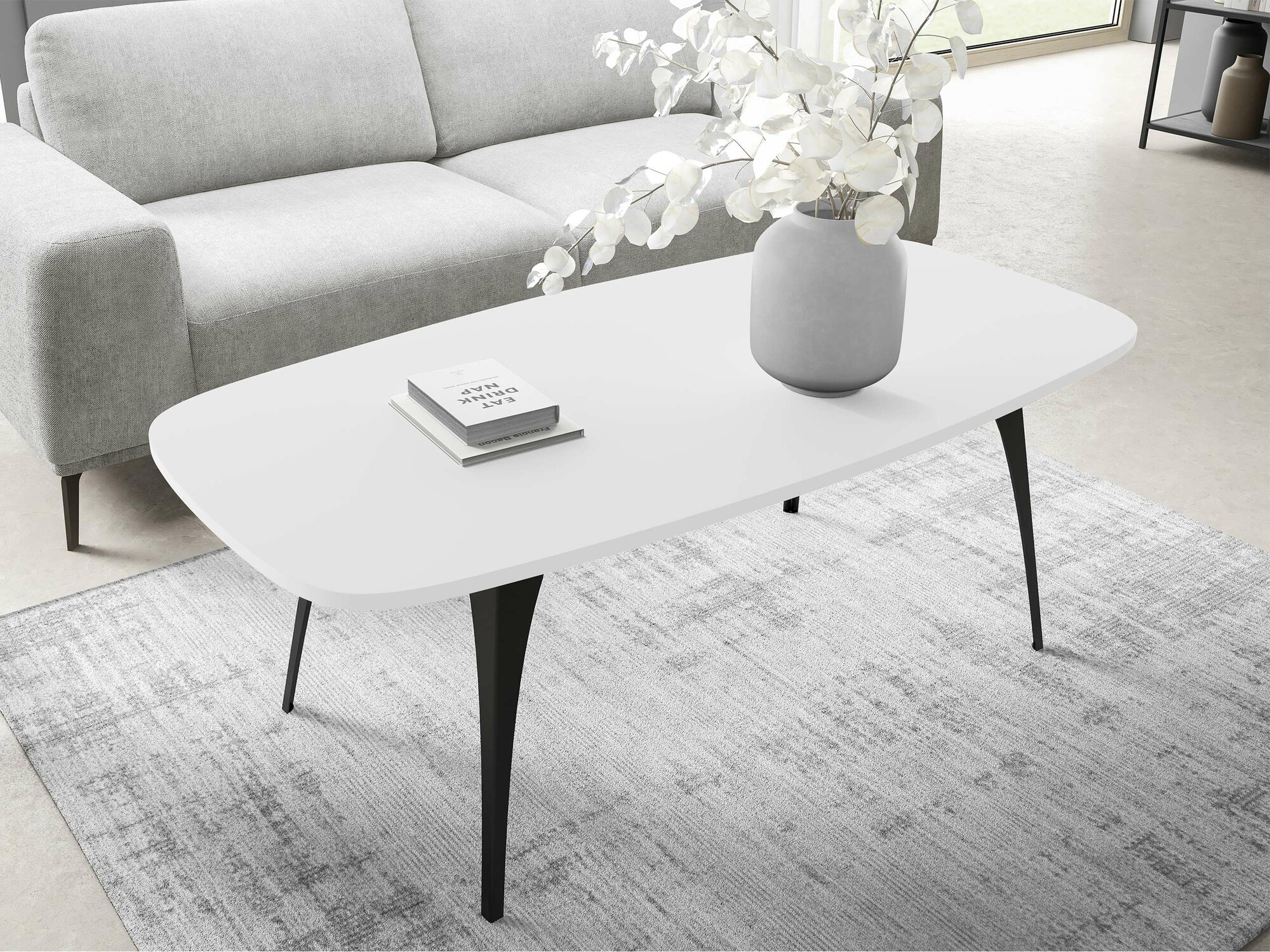 Dohányzóasztal Oswego 125 (Fehér)