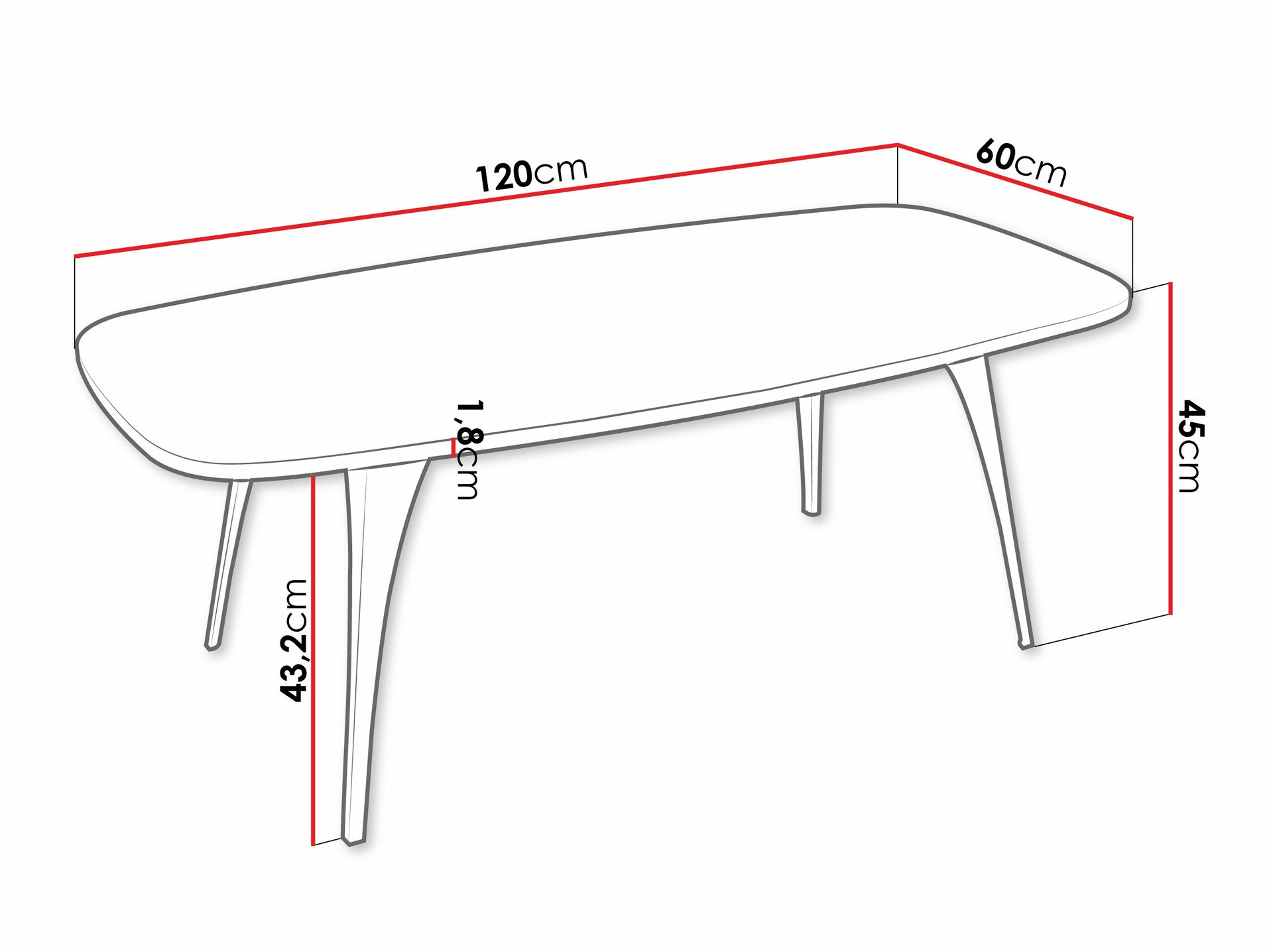 Dohányzóasztal Oswego 125 (Kézműves aranytölgy)