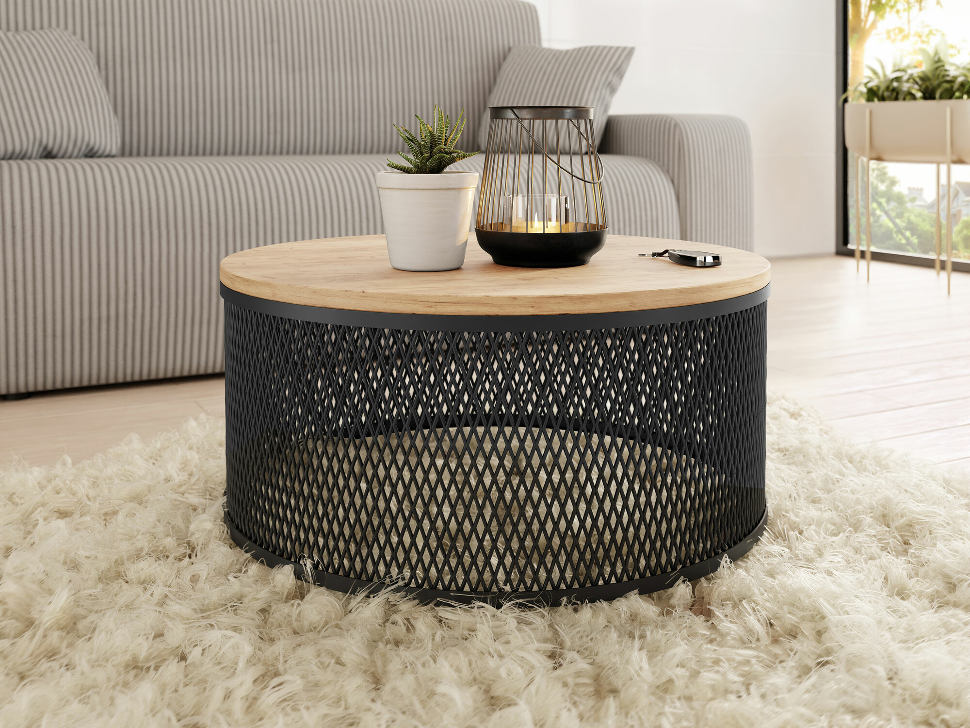 Dohányzóasztal Oswego 127 (Kézműves aranytölgy)