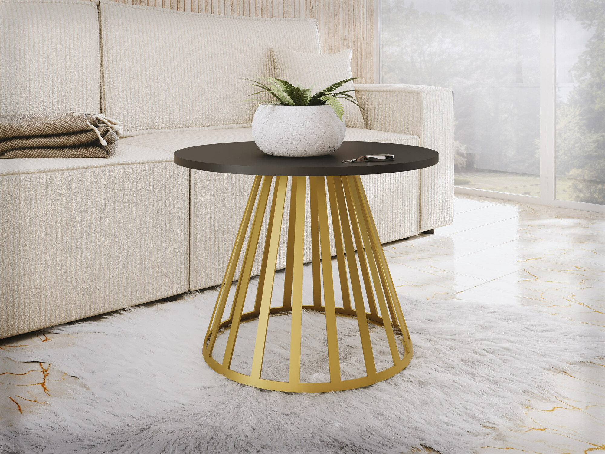 Dohányzóasztal Oswego 130 (Fekete)