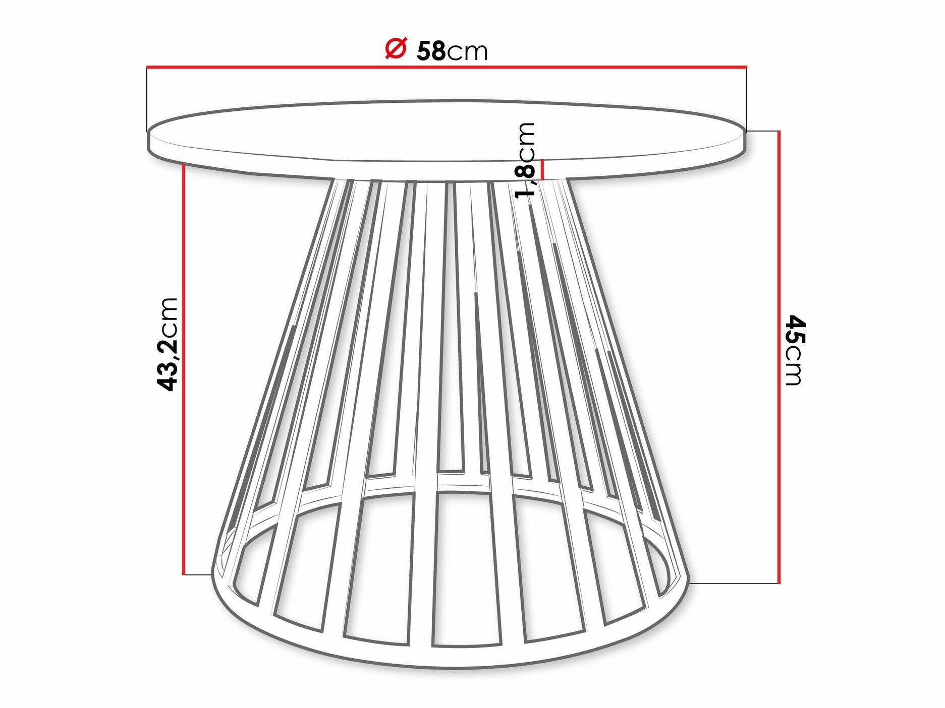 Dohányzóasztal Oswego 130 (Fekete)
