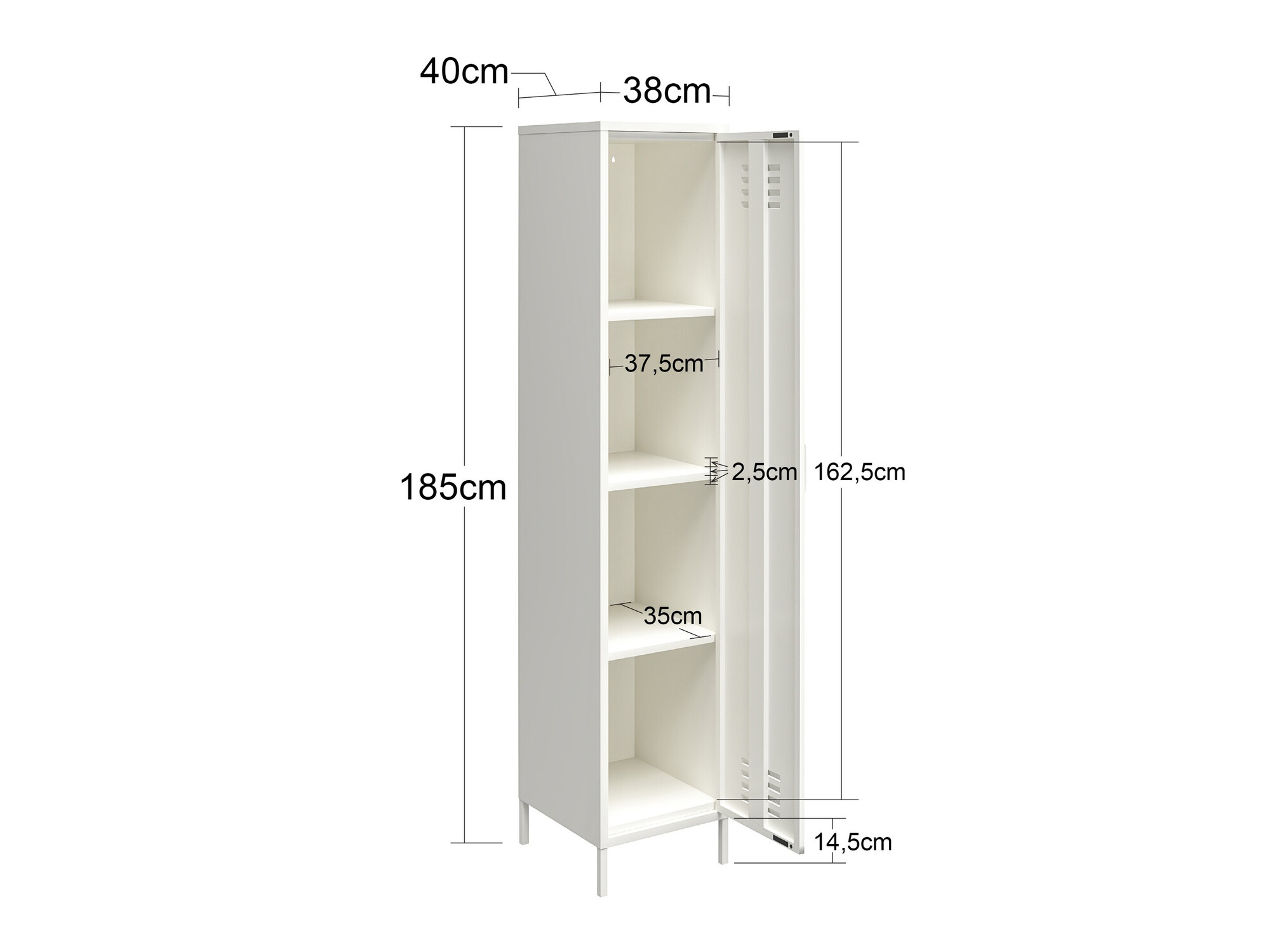 Könyvespolc Ophfere 103 (Fekete)