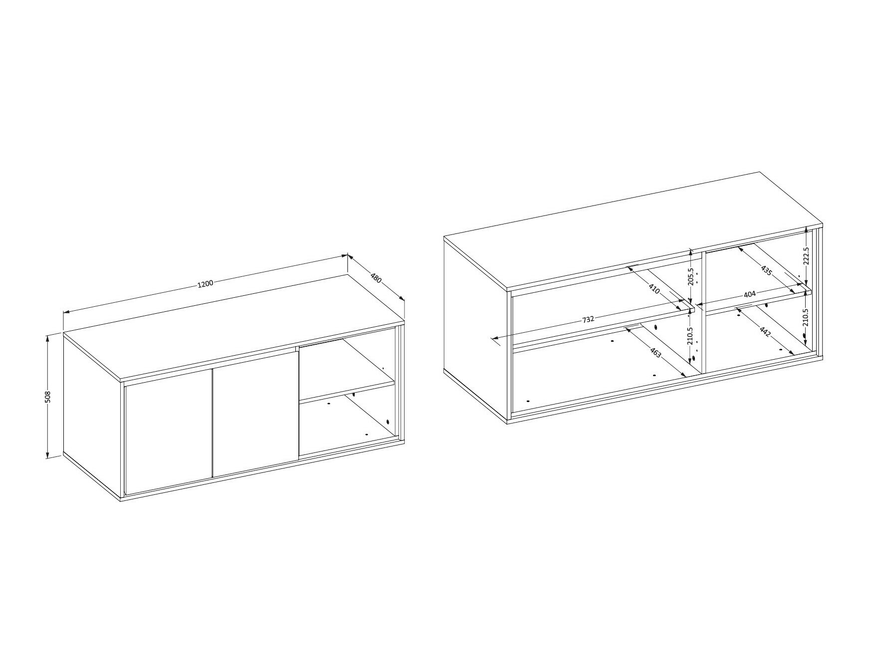 Fali fürdőszoba szekrény Tecavu 104 (Fényes fehér + Fehér)