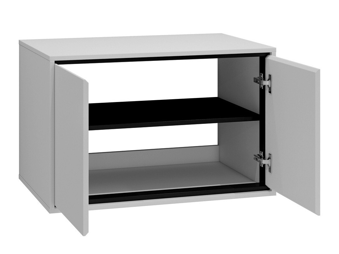 Fali szekrény mosdónak Tecavu 103 (Fényes fehér + Fehér)