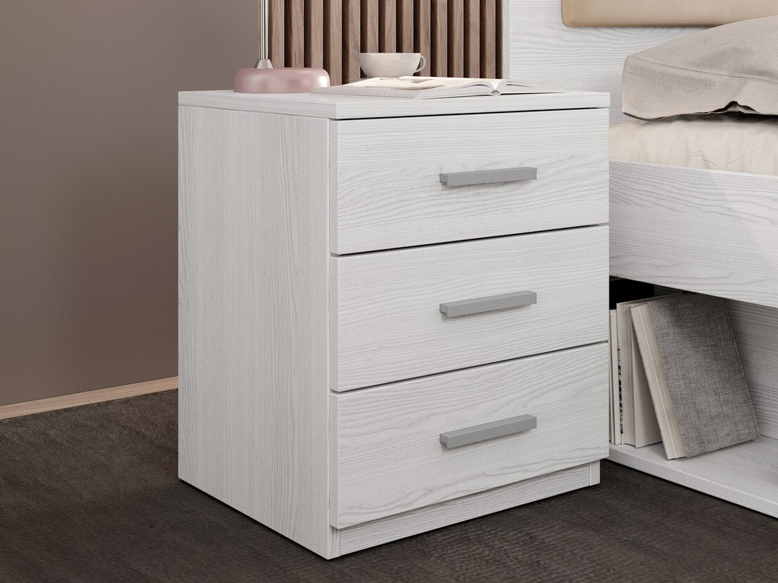 Éjjeliszekrény Levruvu 107 (Fehérített hamu)