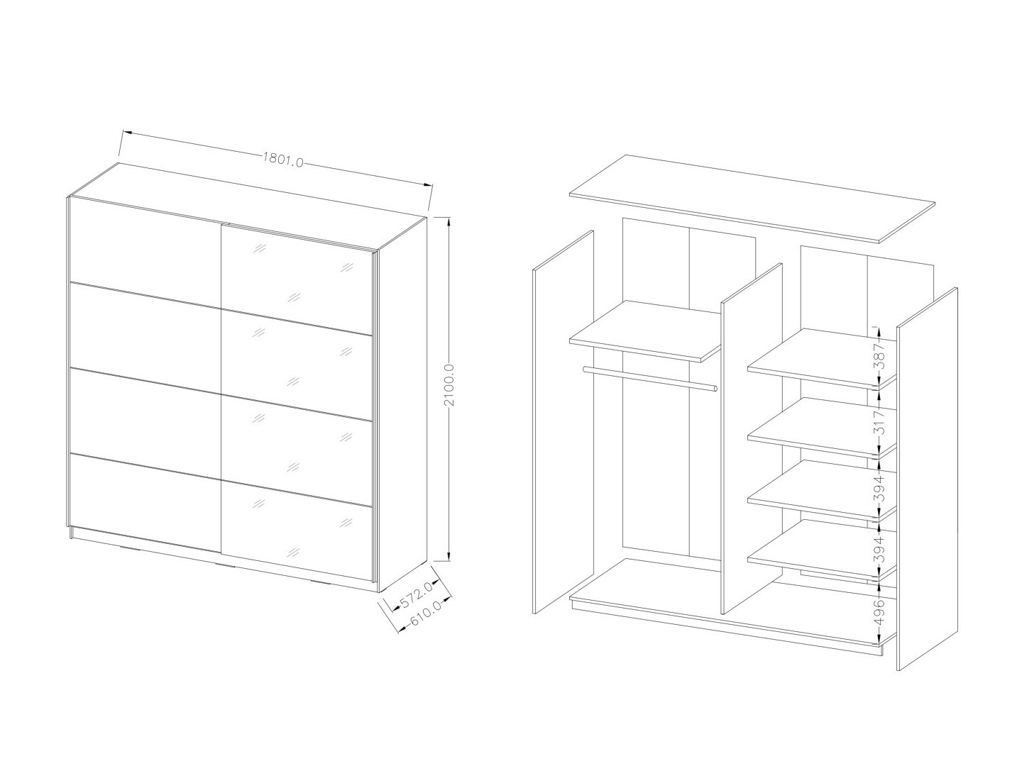 Gardróbszekrény Melvele 111