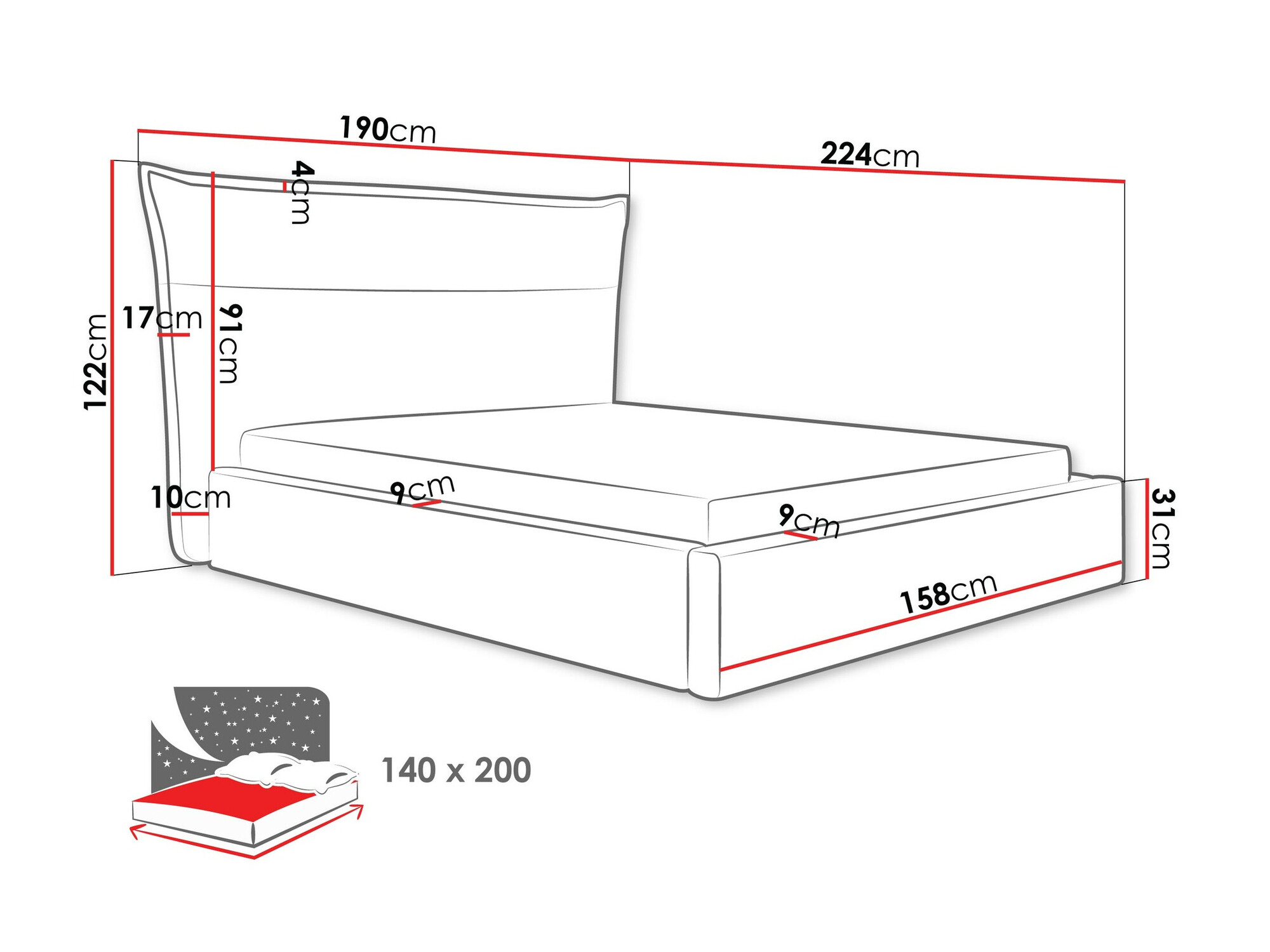 Ágy Comfivo 400 (Kronos 22)