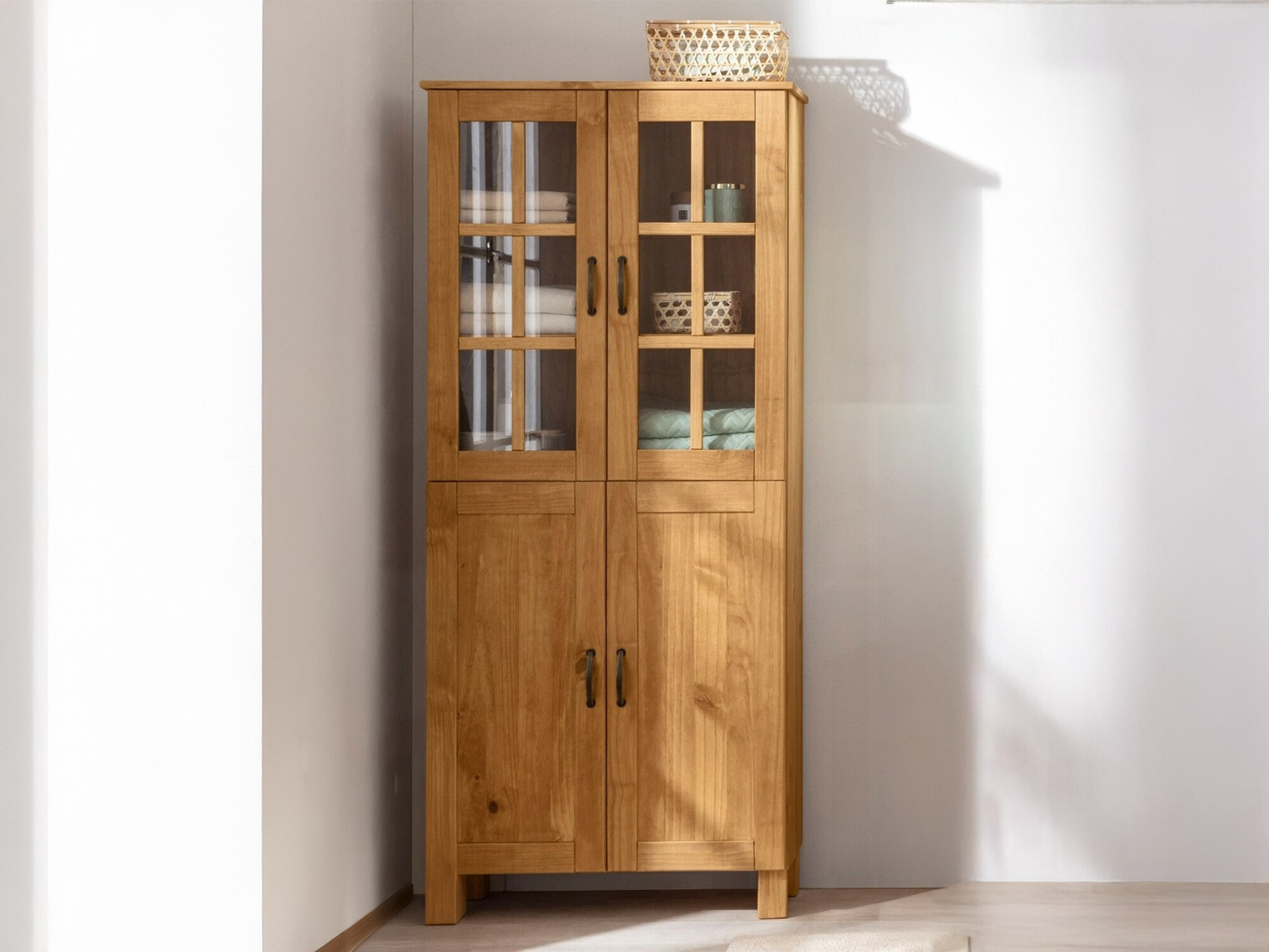 Álló fürdőszoba szekrény Ophlevu 100 (Fenyő)