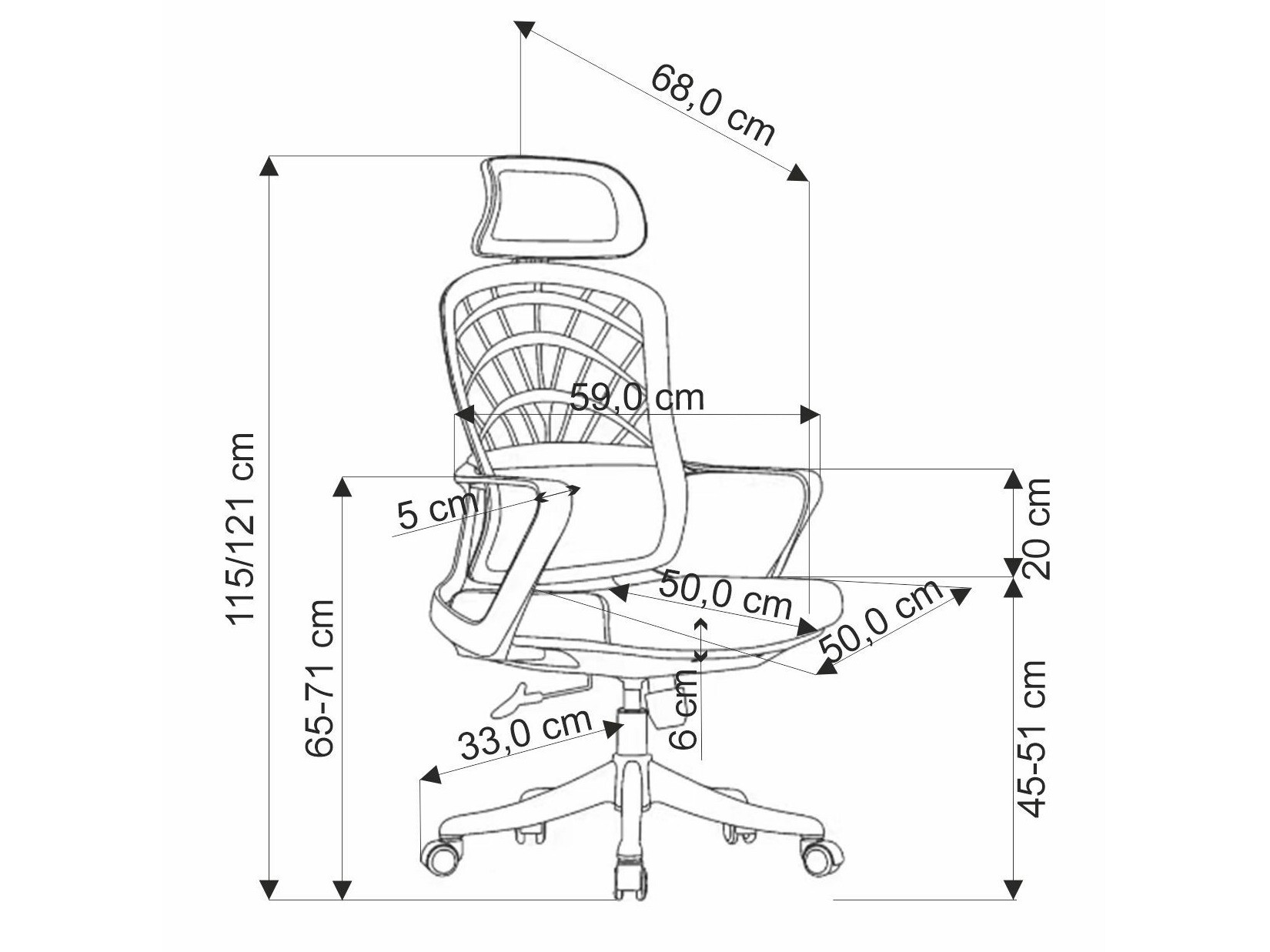 Irodai szék Houston 1835 (Szürke)
