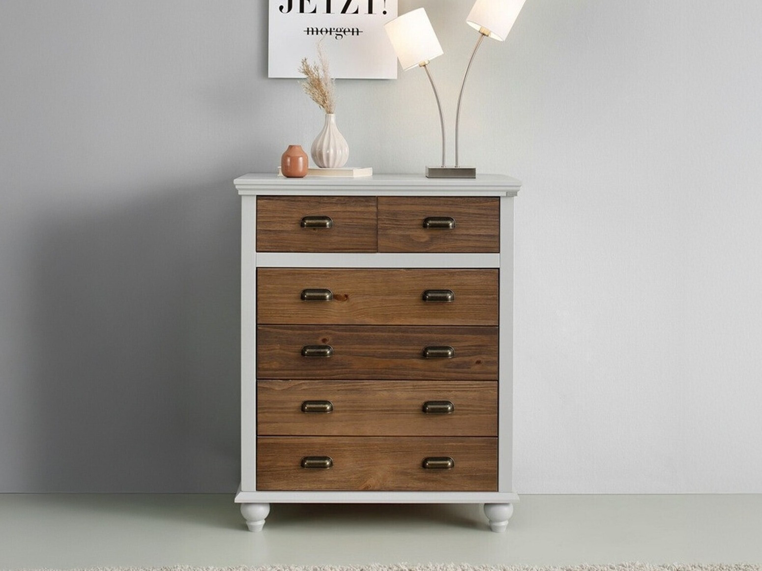 Komód Tivmeri 100 (Szürke + Barna)