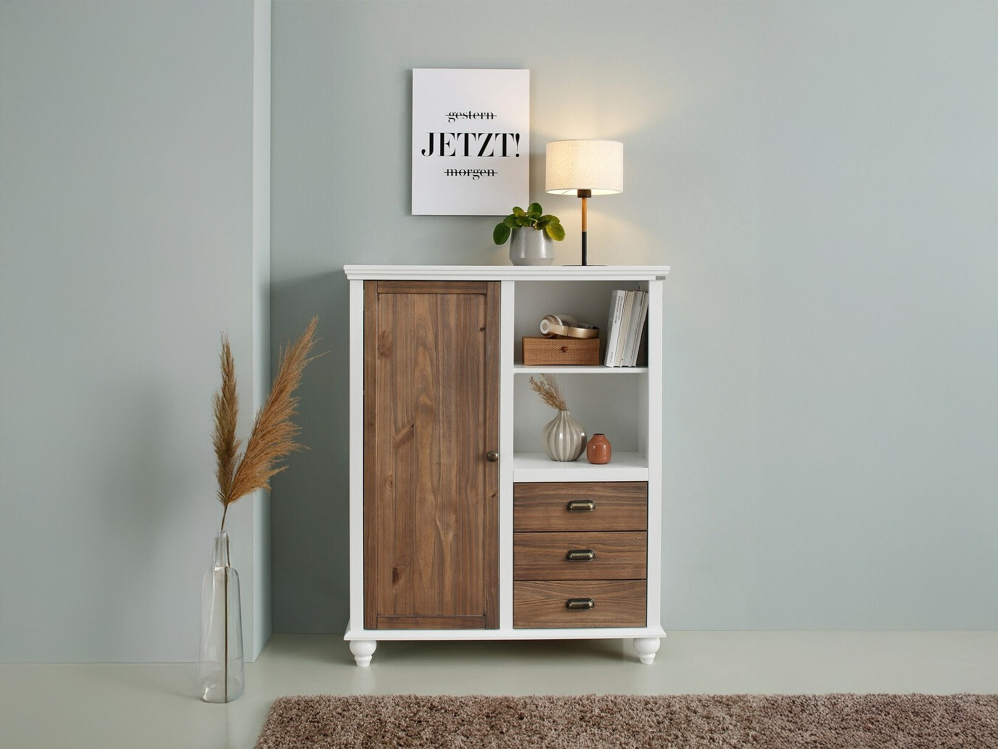 Komód Tivmeri 103 (Fehér + Barna)