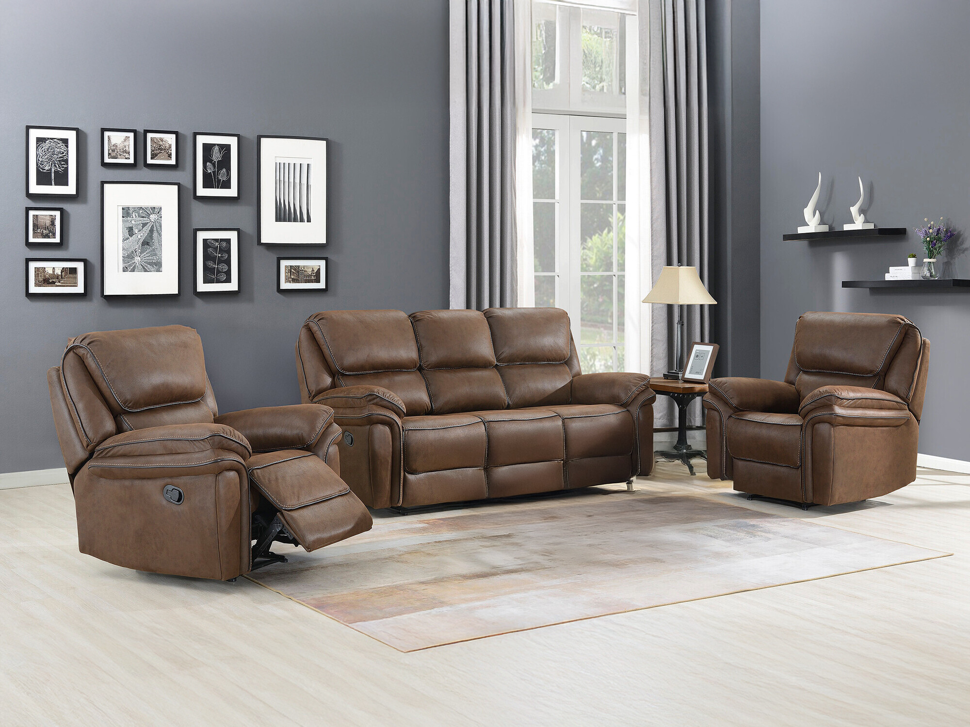 Kárpitozott bútorok Dallas 4726 (Barna)