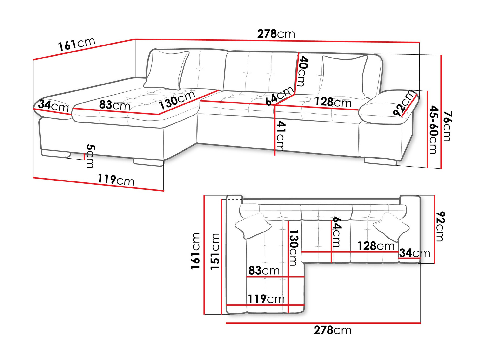 Sarokkanapé Comfivo 219 (Flow 3)