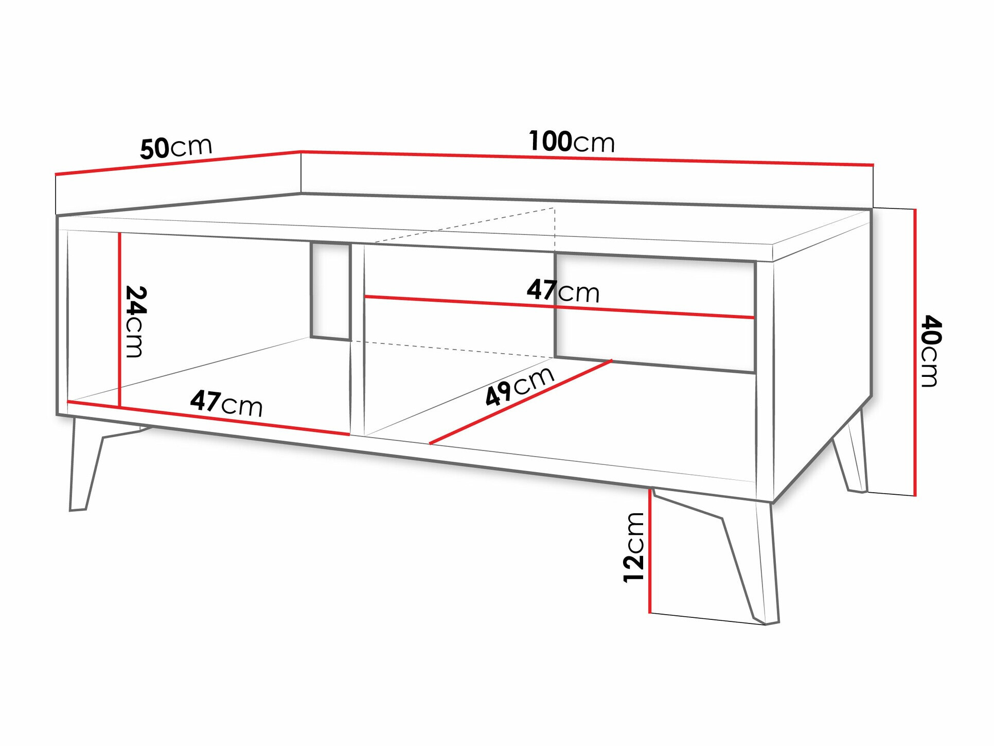 Dohányzóasztal Comfivo 492 (Fehér)