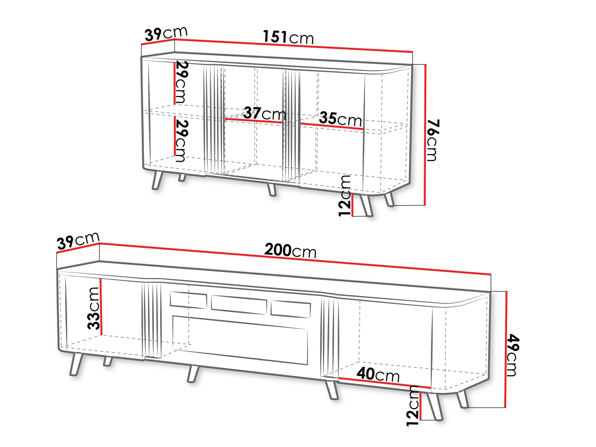 Nappali szett Modus (Kasmír + Fekete)