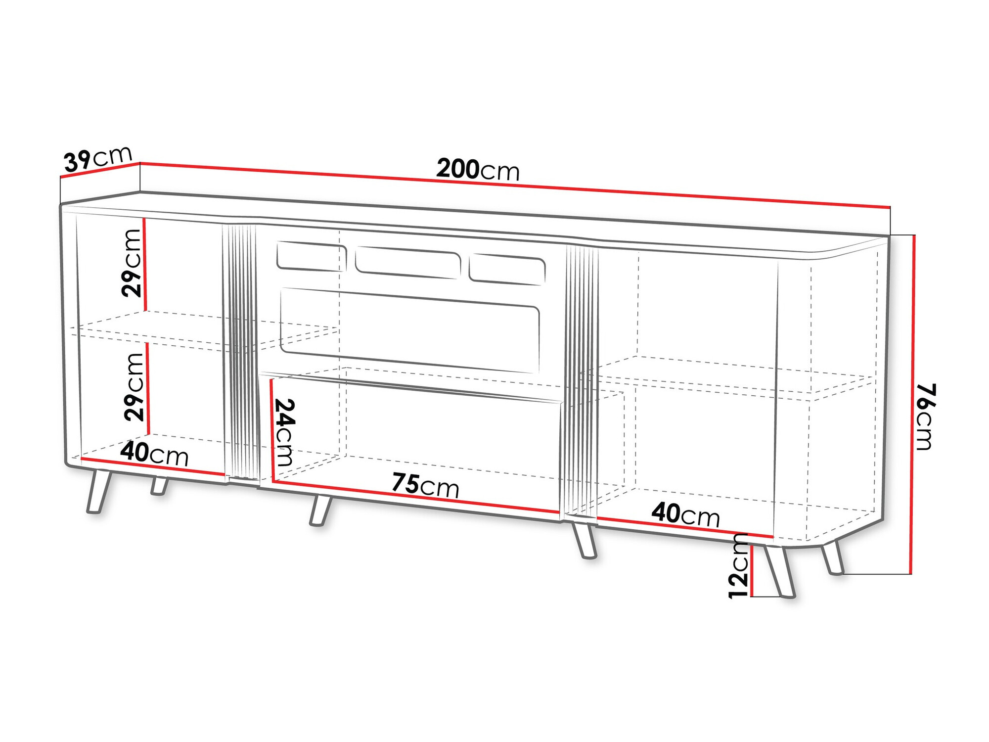 Szekrény Modus I (Kasmír + Fekete)