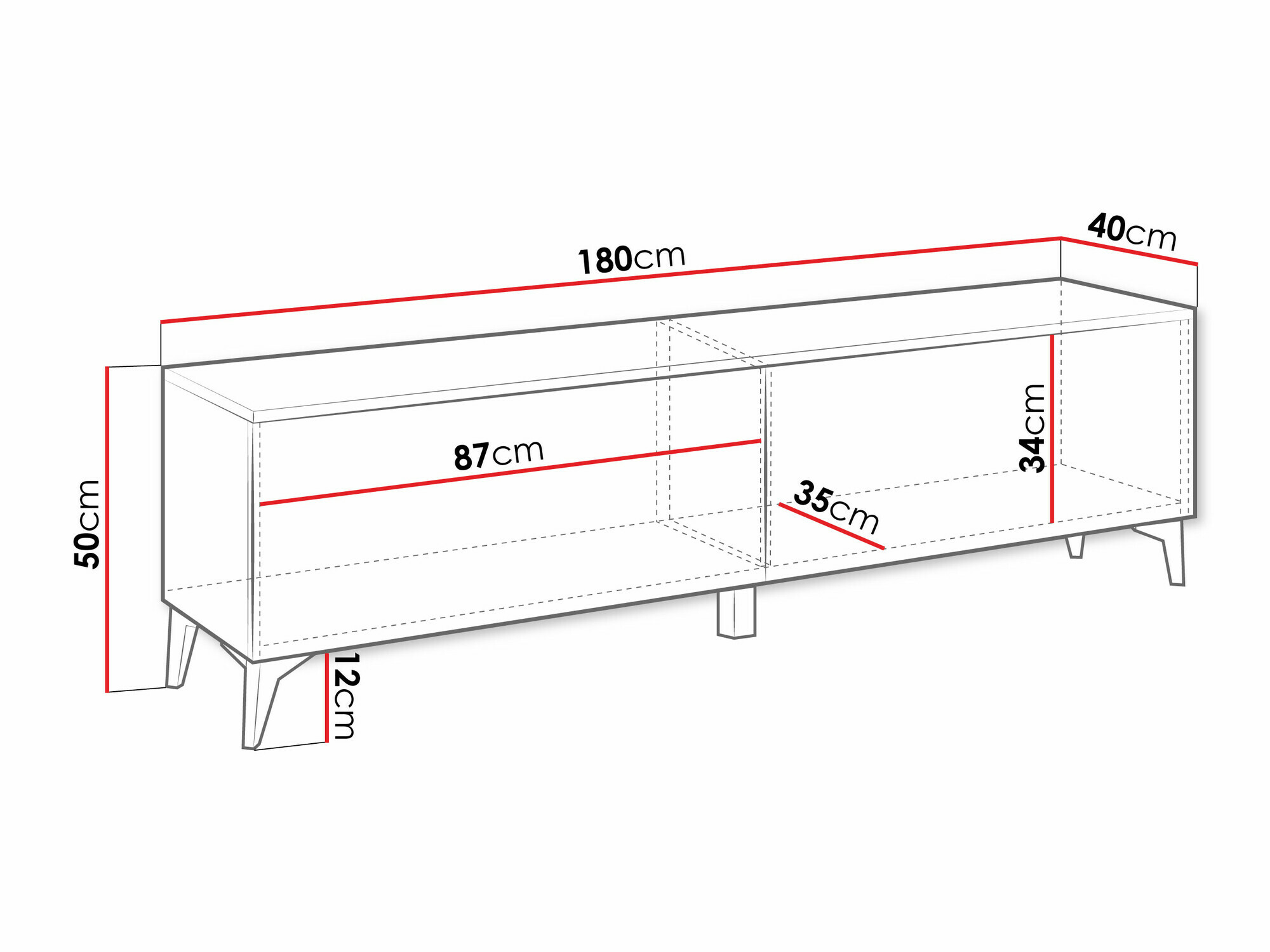TV-állvány Comfivo 491 (Fehér + Fényes fehér)