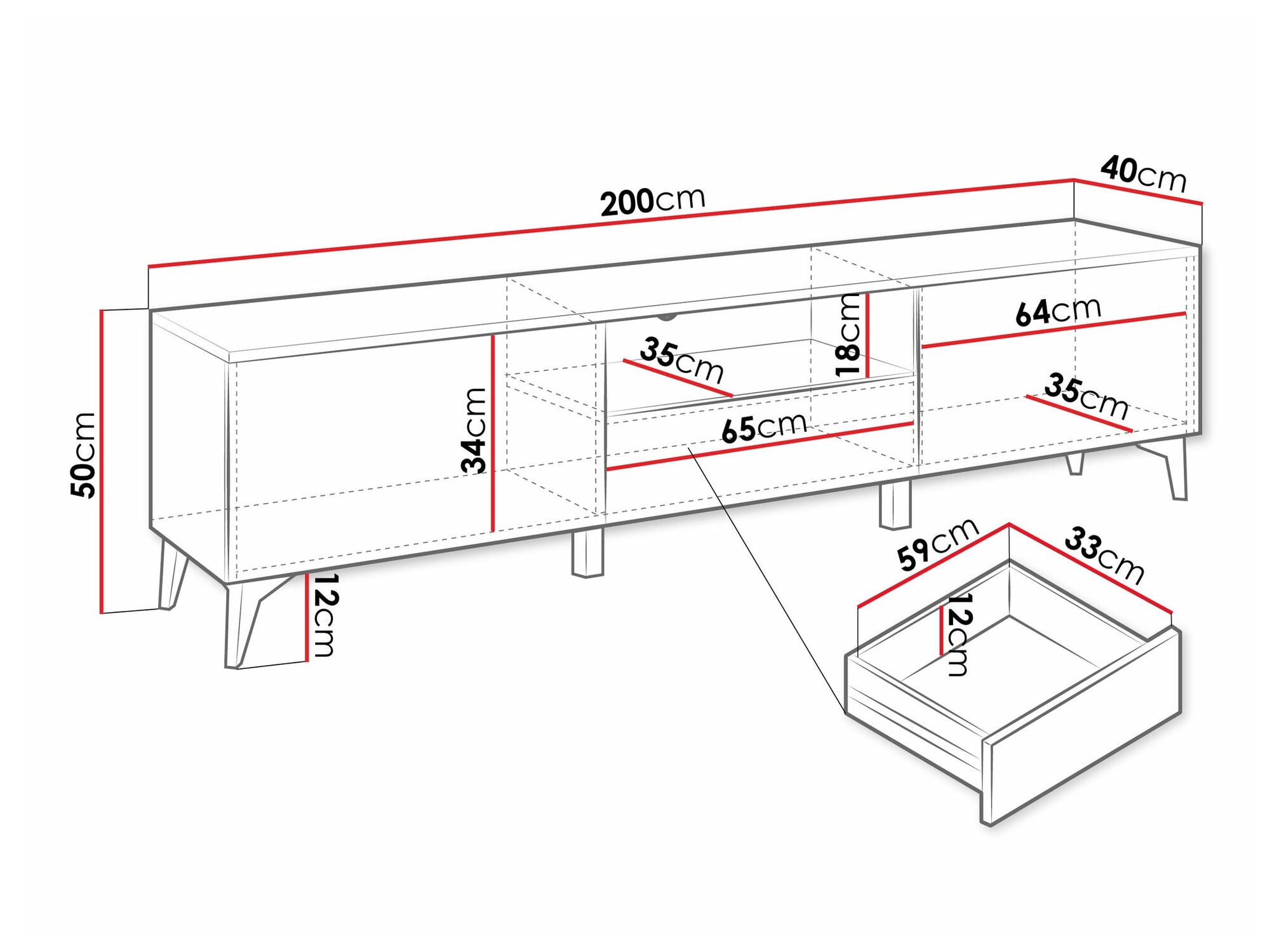 TV-állvány Comfivo Virfera 102 (Fehér + Fényes fehér)