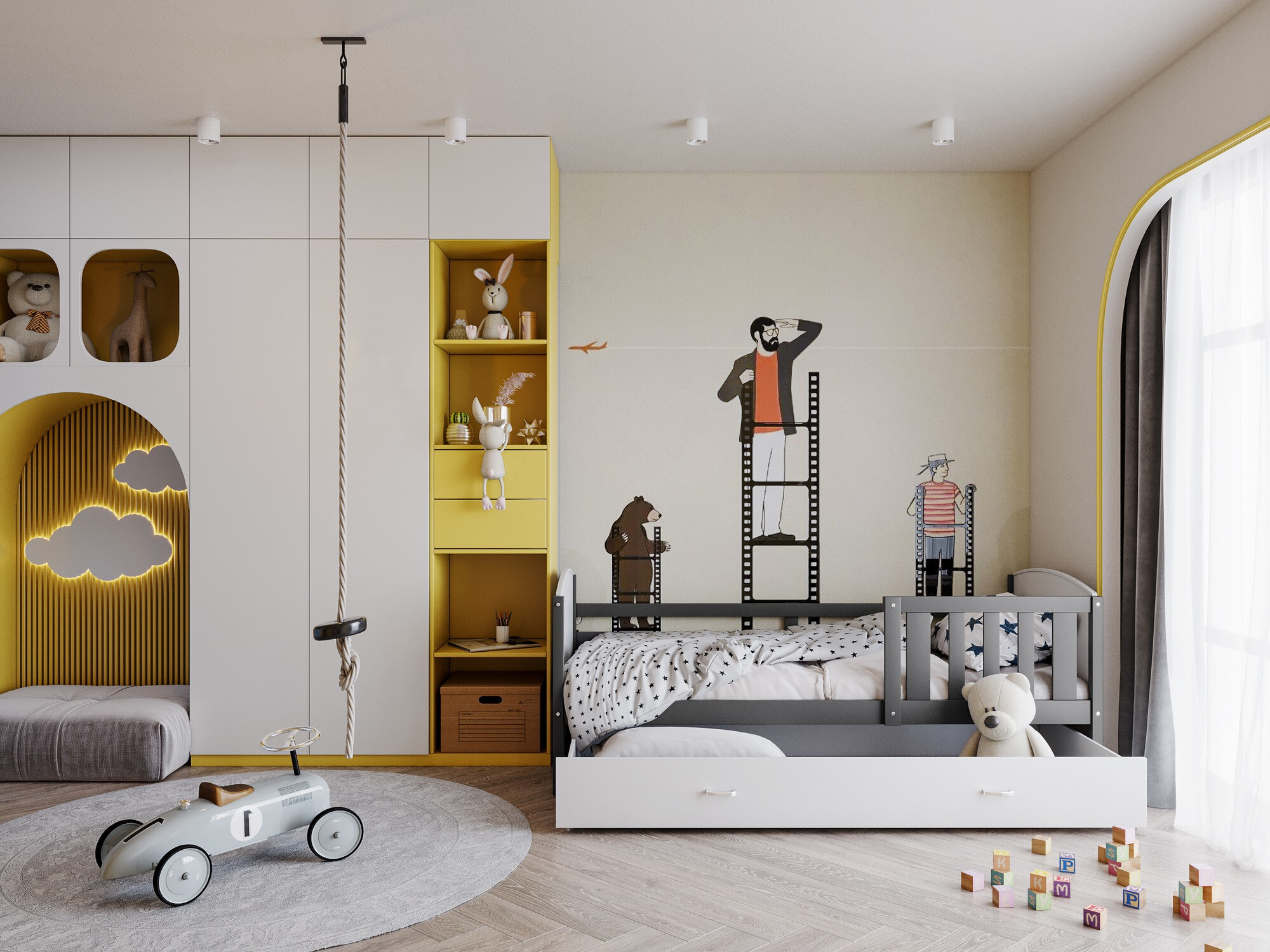 Ágy Aurora 131 (Szürke)