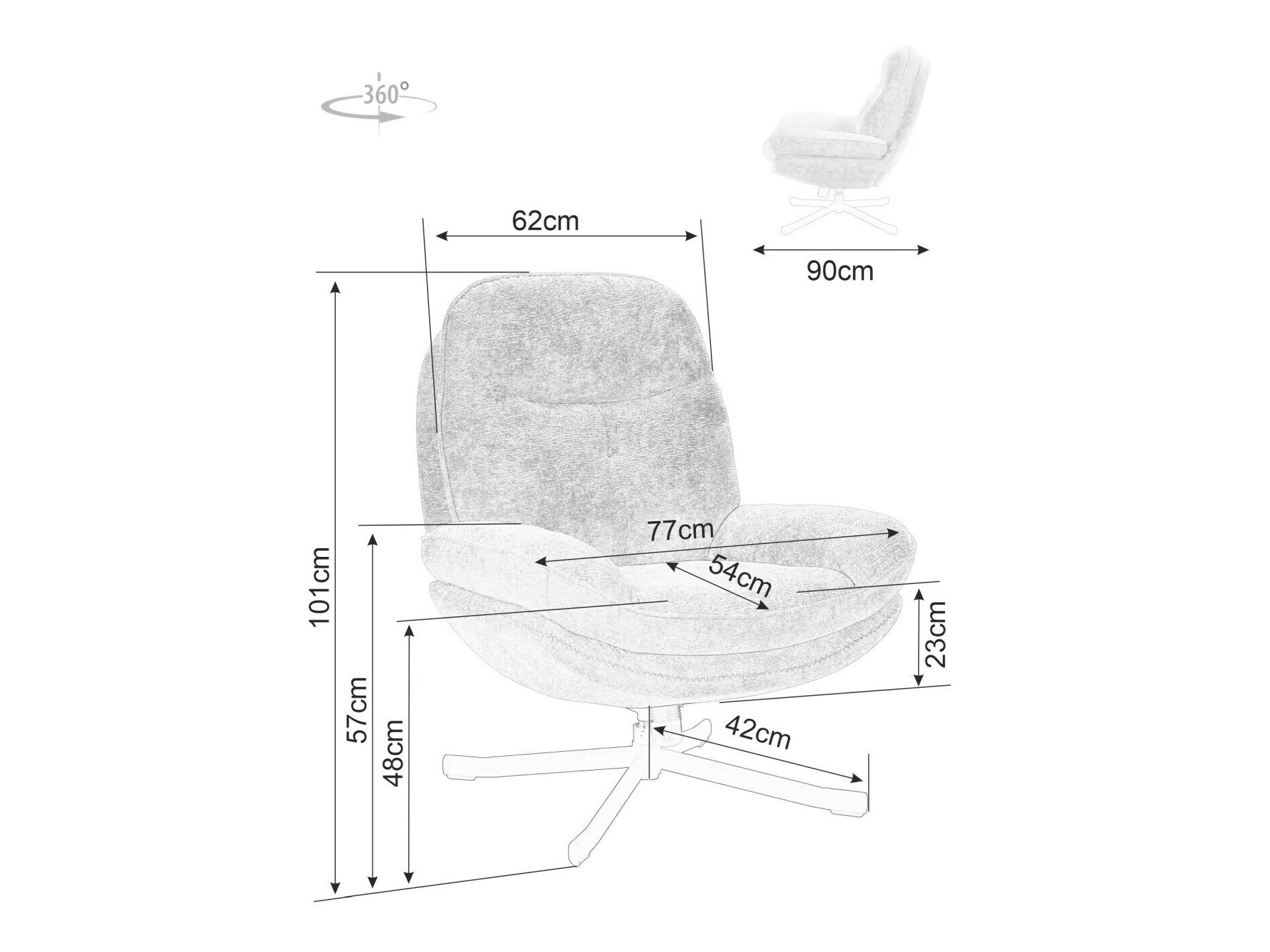 Fotel Detroit 507 (Bézs)