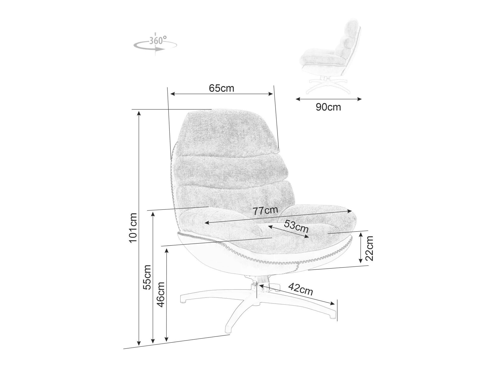 Fotel Detroit 509 (Bézs)