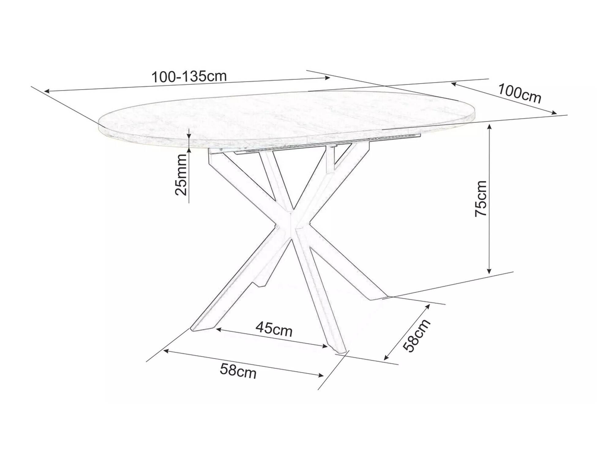 Asztal Detroit 115 (Dió)