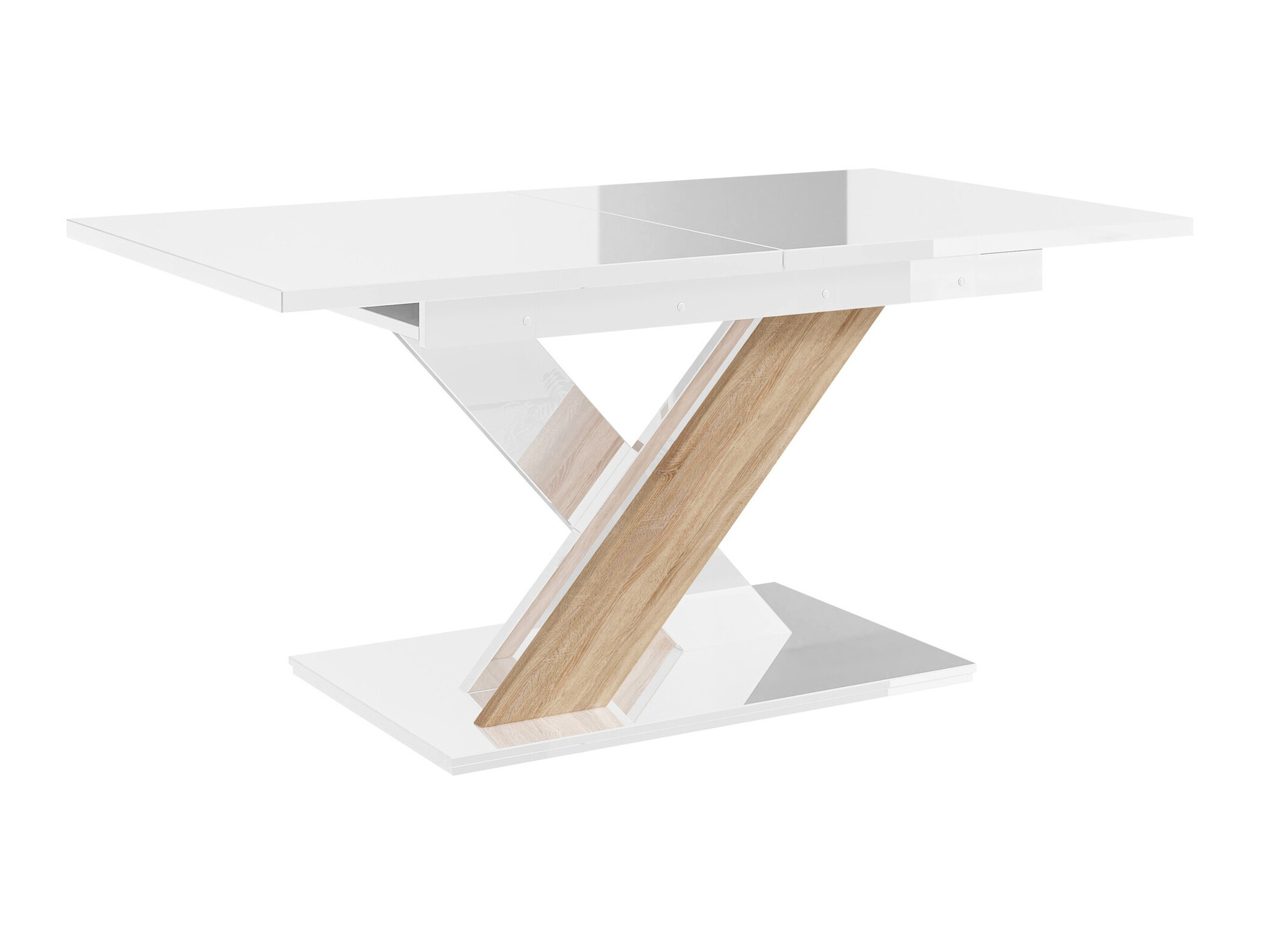 Asztal Goodyear 103 (Fényes fehér + Sonoma tölgy)