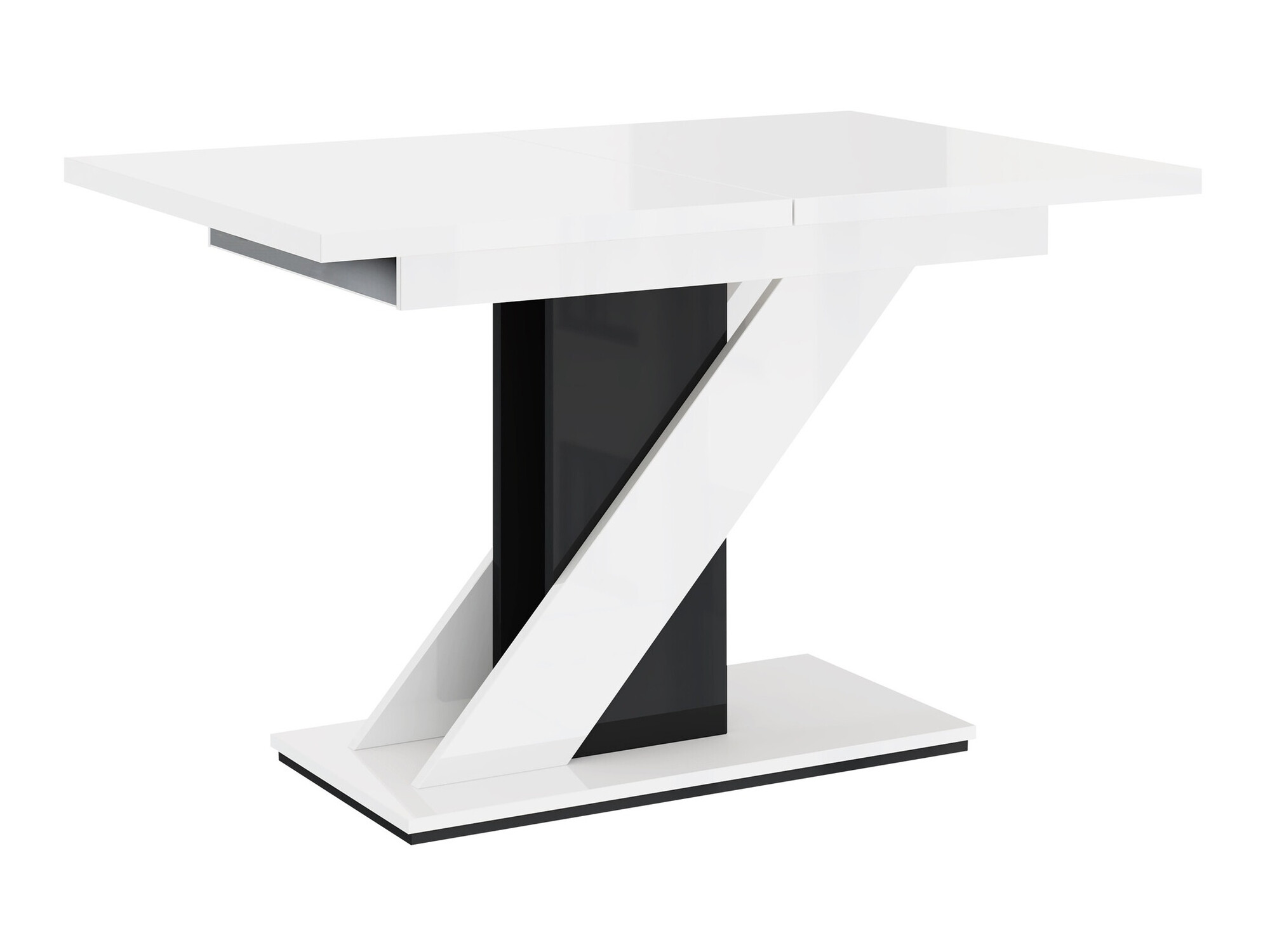 Asztal Goodyear 105 (Fényes fehér + Fényes fekete)